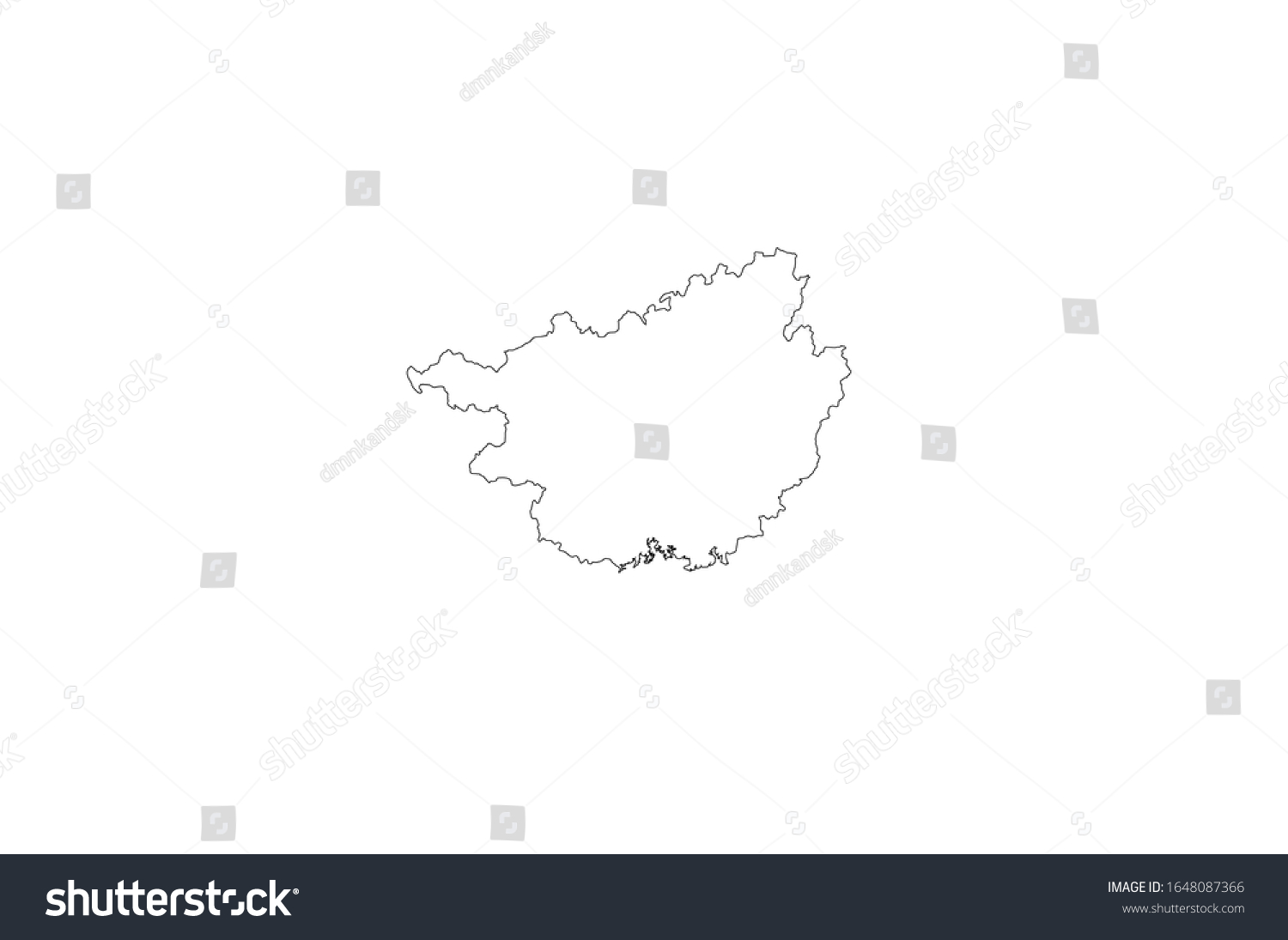 Guangxi Zhuang Autonomous Region Outline Map Stock Vector Royalty Free Guangxi Zhuang Autonomous Region Outline Map Stock Vector Royalty Free