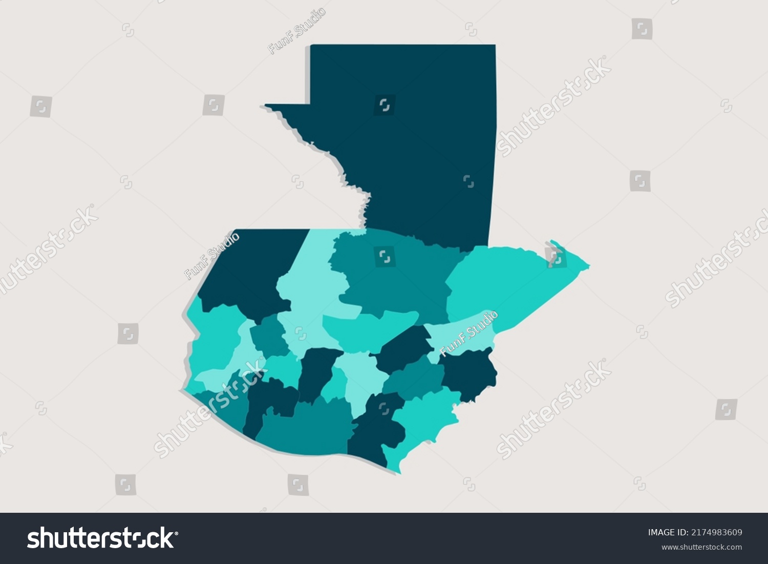 Guatemala Map World Map International Vector Stock Vector Royalty Free Stock Vector Guatemala Map World Map International Vector Template With High Detailed Including Blue And Green 2174983609