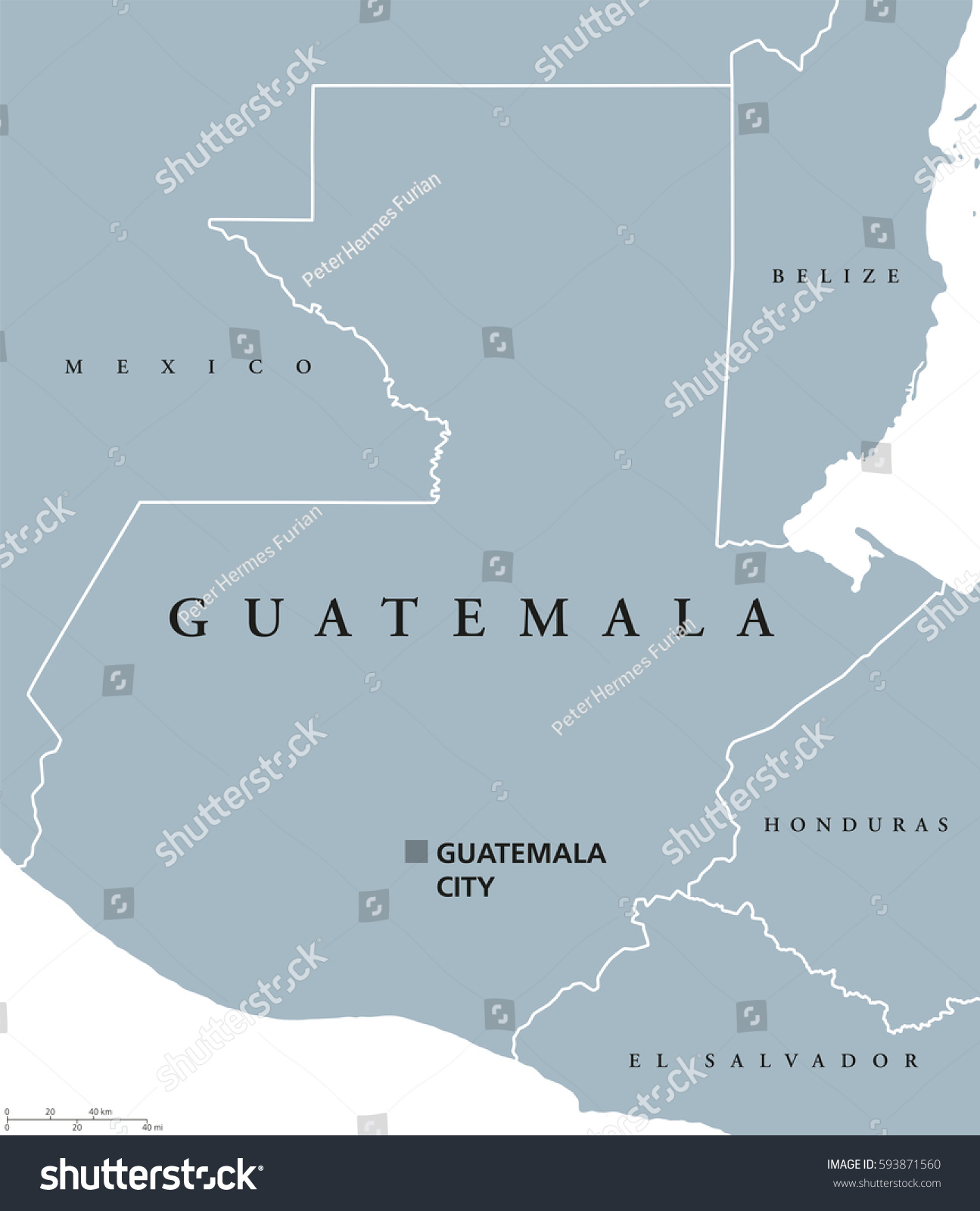 Map Of Guatemala And Surrounding Countries Guatemala Political Map Capital National Borders Stock Vector (Royalty  Free) 593871560 | Shutterstock