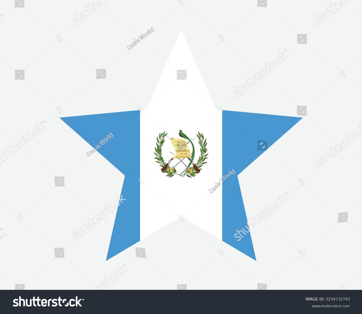SVG of Guatemala Star Flag. Guatemalan Star Shape Flag. Republic of Guatemala Country National Banner Icon Symbol Vector Flat Artwork Graphic Illustration svg