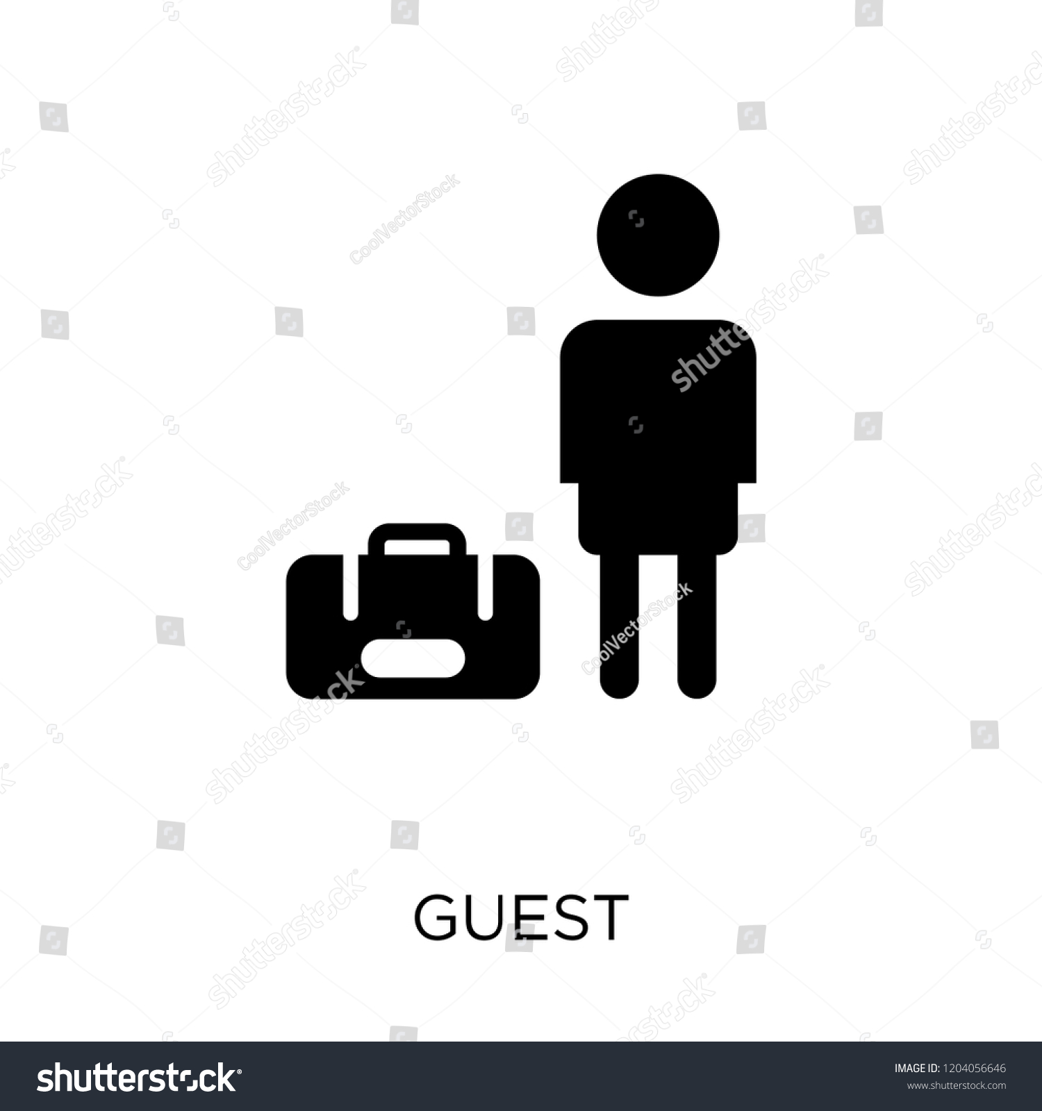 Guest Icon Guest Symbol Design Hotel Stock Vector (Royalty Free ...