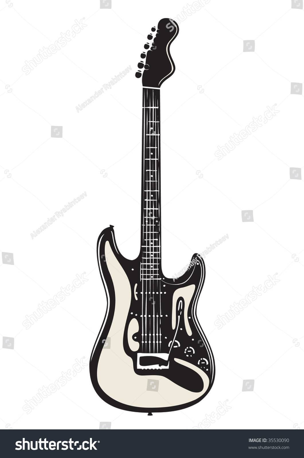 Guitar Stock Vector Illustration 35530090 : Shutterstock