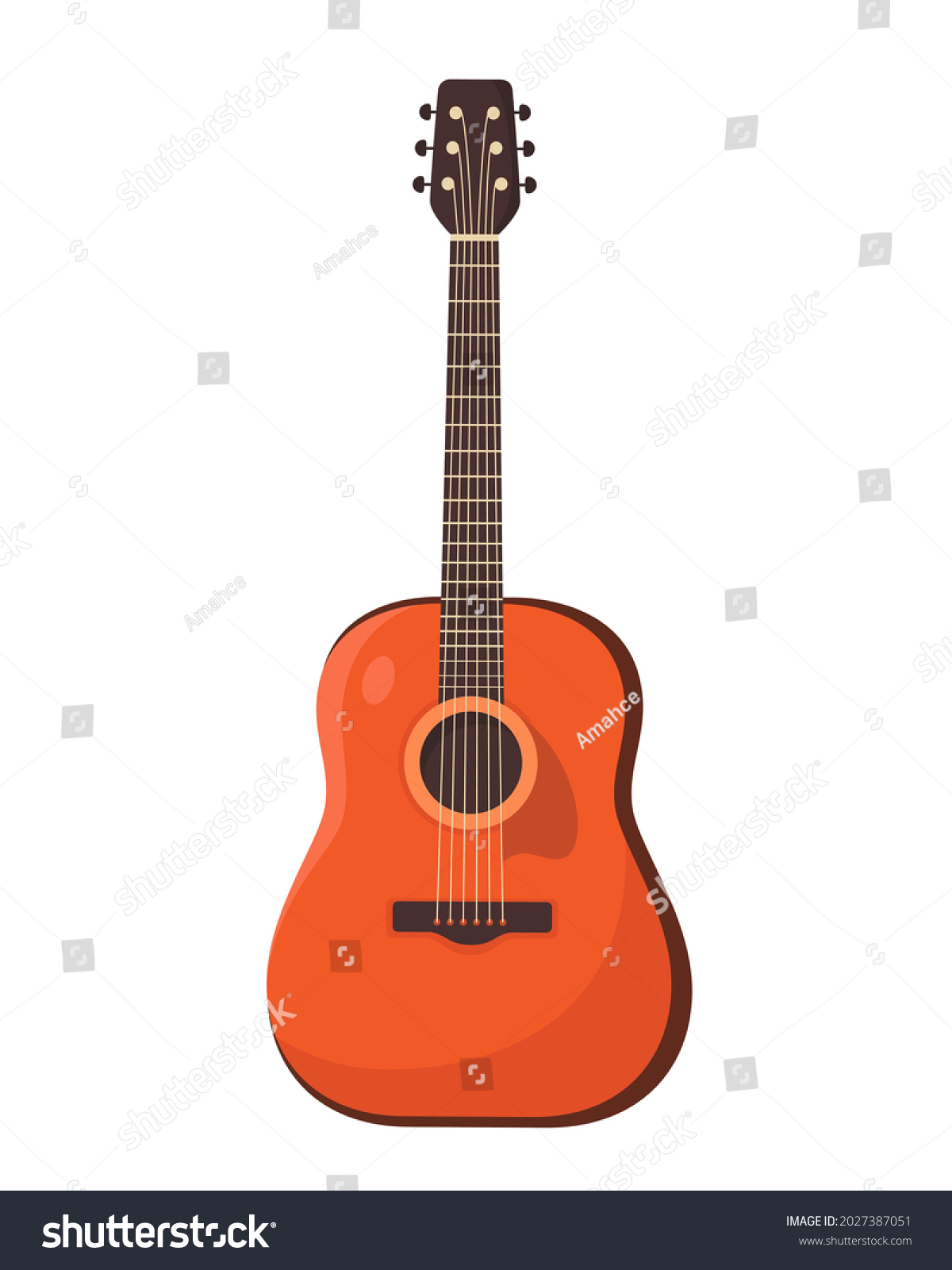 Guitar Acoustic Guitar String Musical Instrument Stock Vector Royalty Free 2027387051 3184