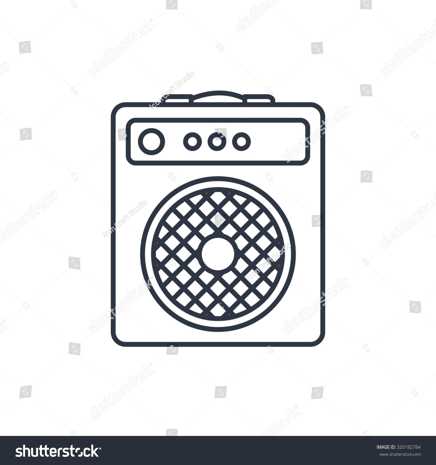 black speaker outline, audio equipment, simple design clip art preview