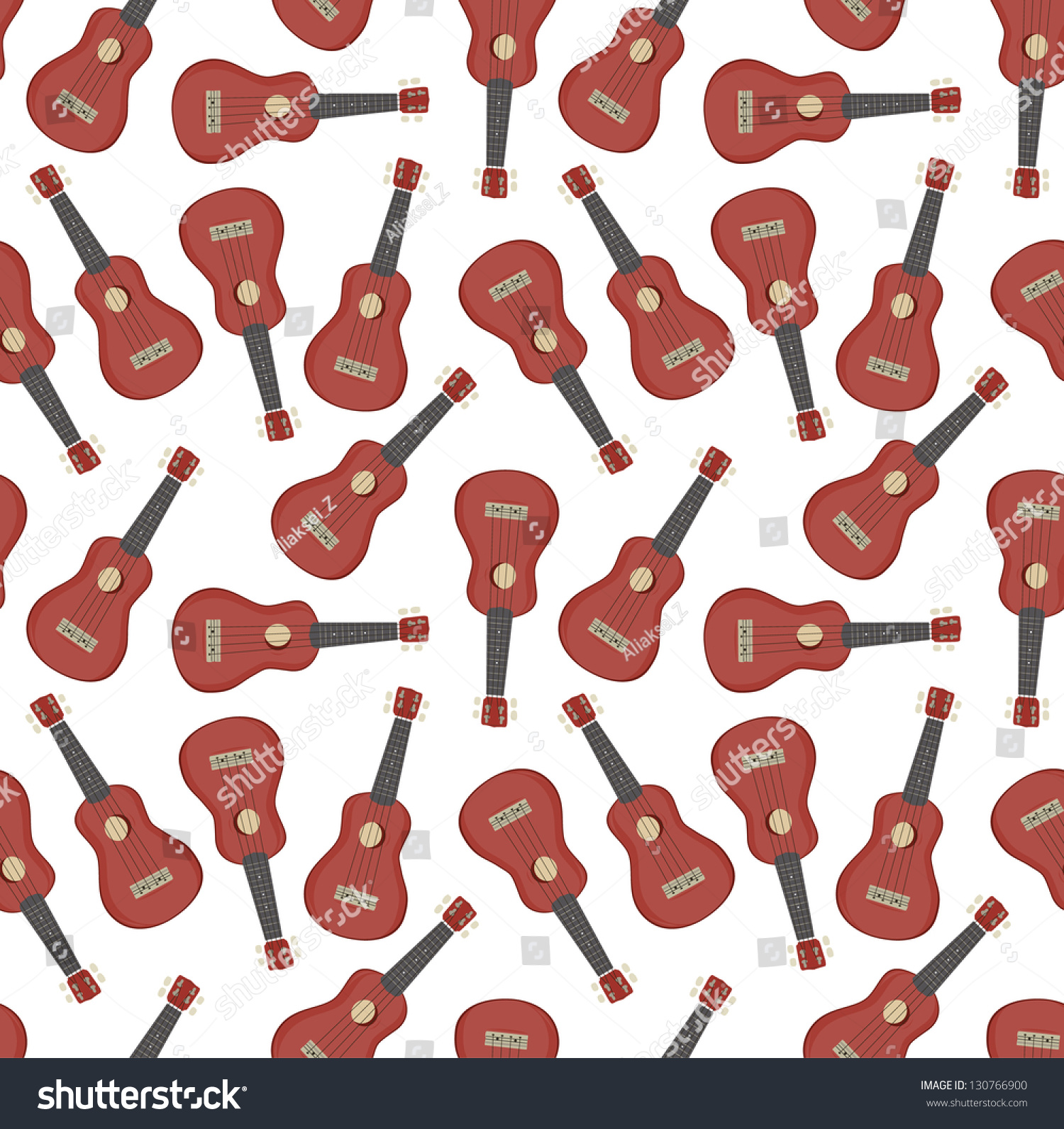 Guitar Pattern Stock Vector (Royalty Free) 130766900 Shutterstock