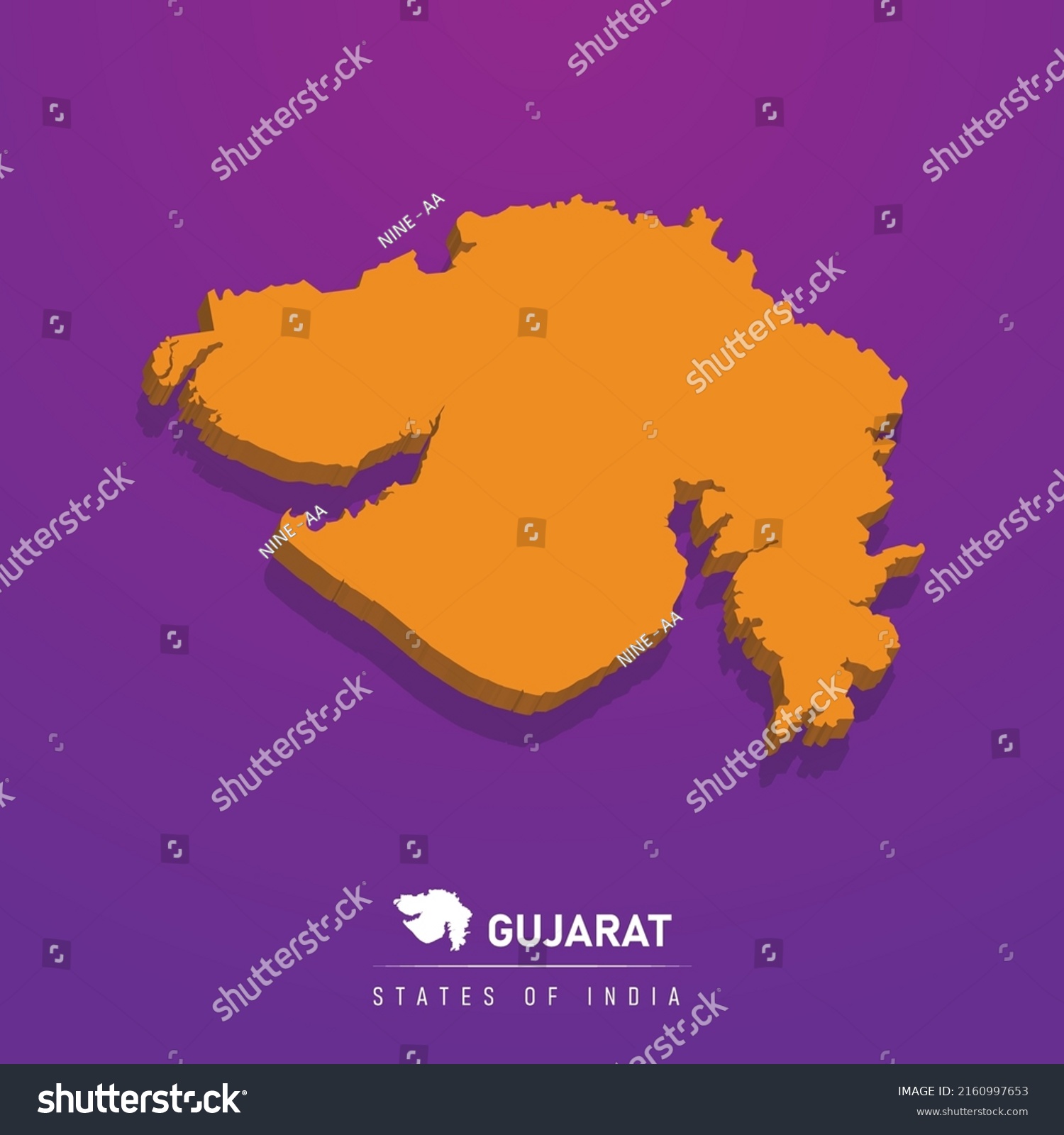 Gujarat State India Stock Vector (Royalty Free) 2160997653 Shutterstock