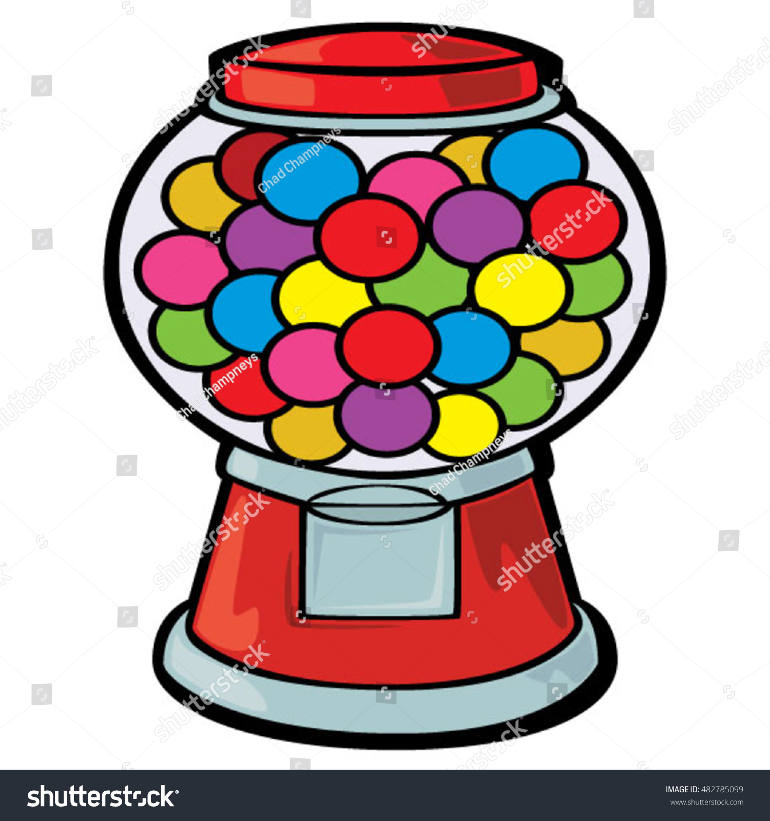 Gum Ball Machine Cartoon Stock Vector 482785099 - Shutterstock