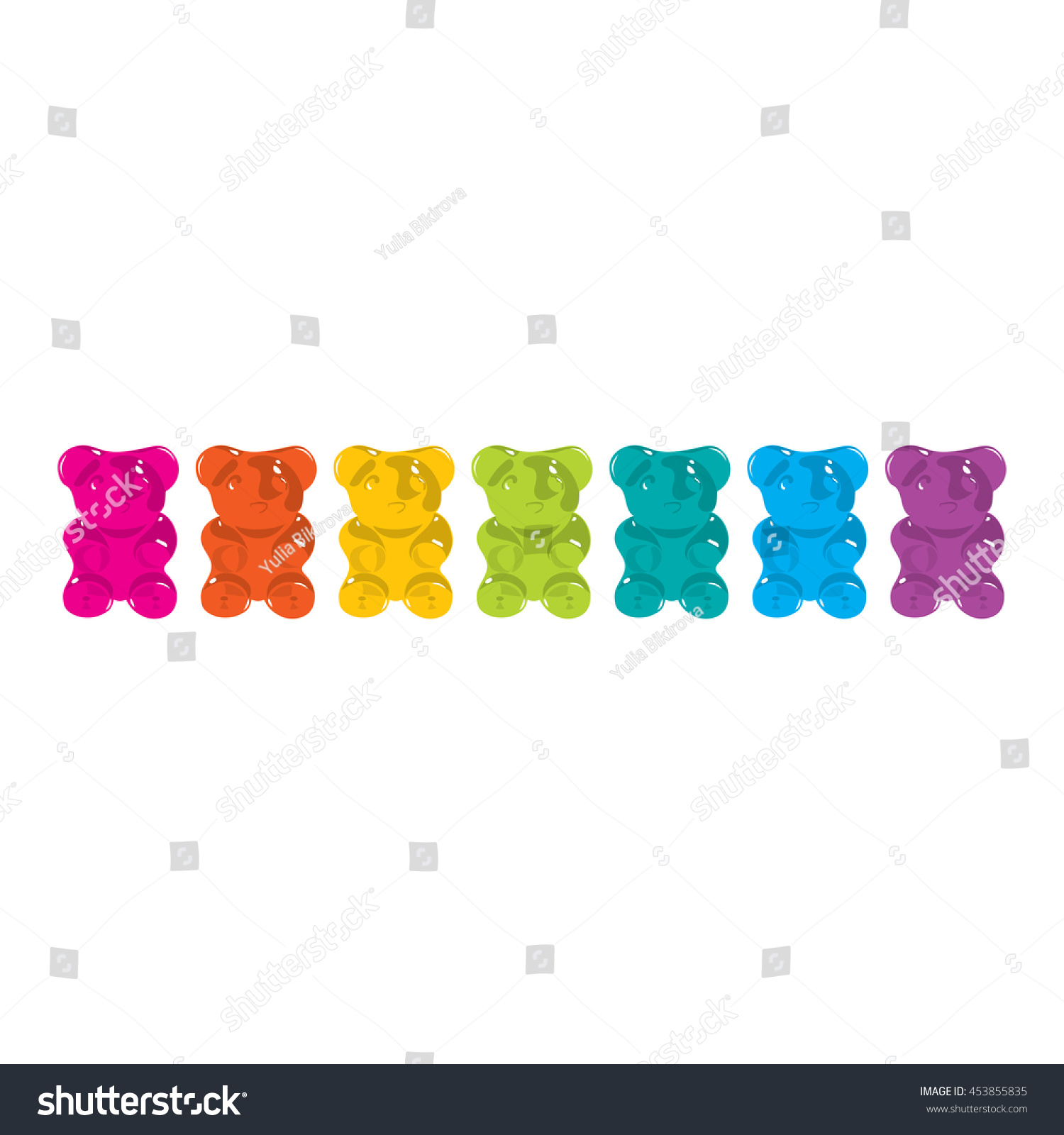 Gummy Bear Stock Vector 453855835 - Shutterstock