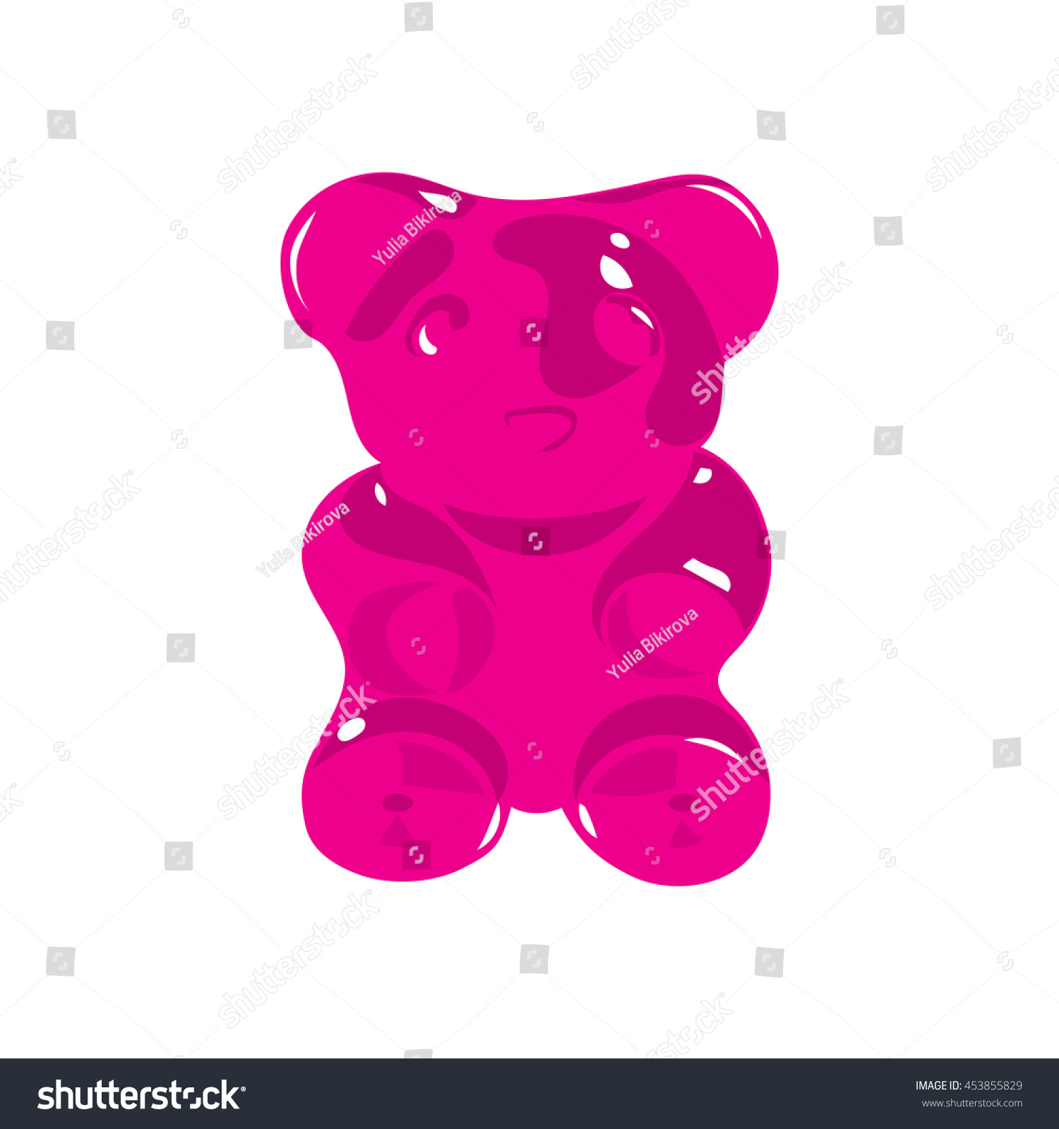 Gummy Bear Pink Stock Vector (Royalty Free) 453855829 - Shutterstock