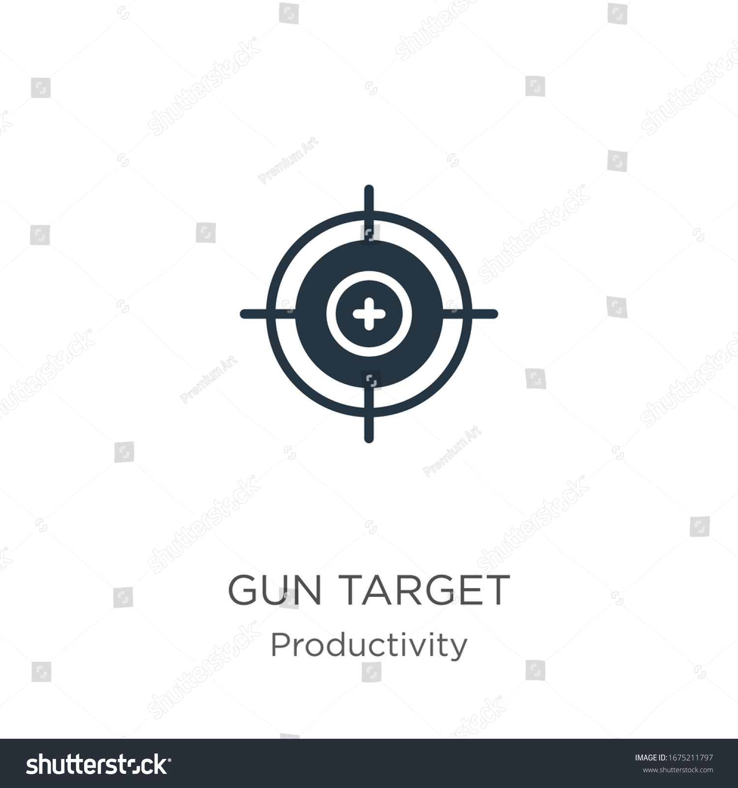 Gun Target Icon Vector Trendy Flat Stock Vector (Royalty Free) 1675211797