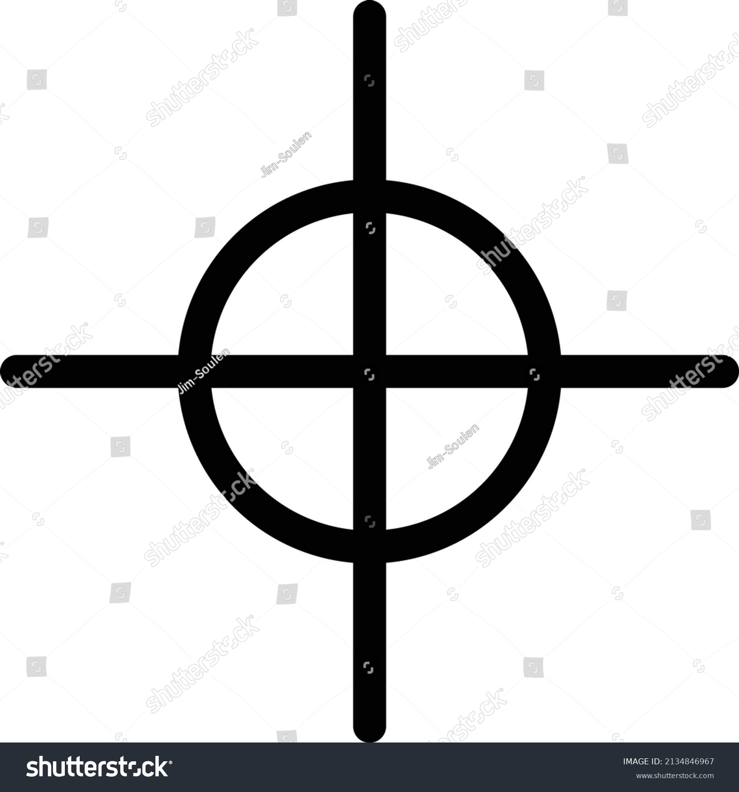 Gun Target Focus Icon Vector Image Stock Vector (Royalty Free ...