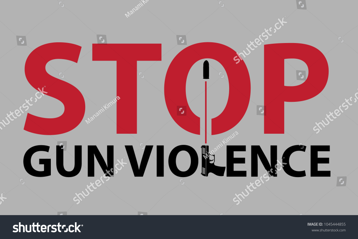 Gun Violence Prevention Poster Stop Gun Stock Vector Royalty Free 1045444855 Shutterstock