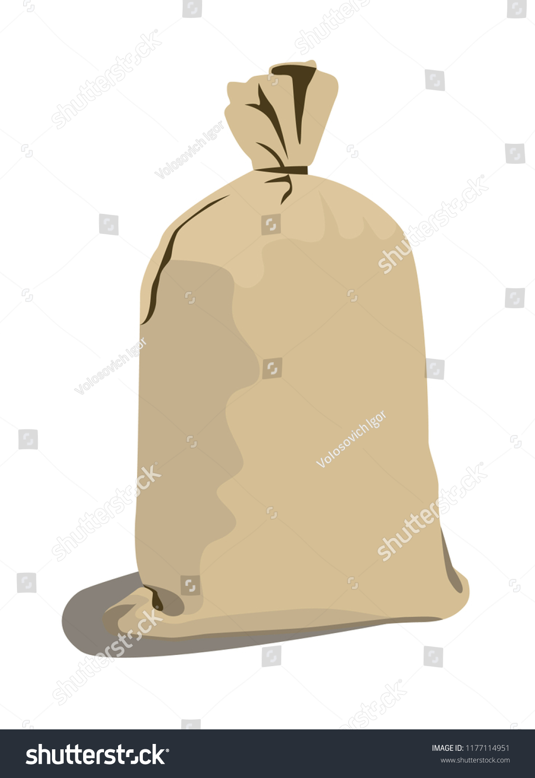 Gunny Sack Realistic Vector Illustration Isolated Stock Vector (Royalty ...