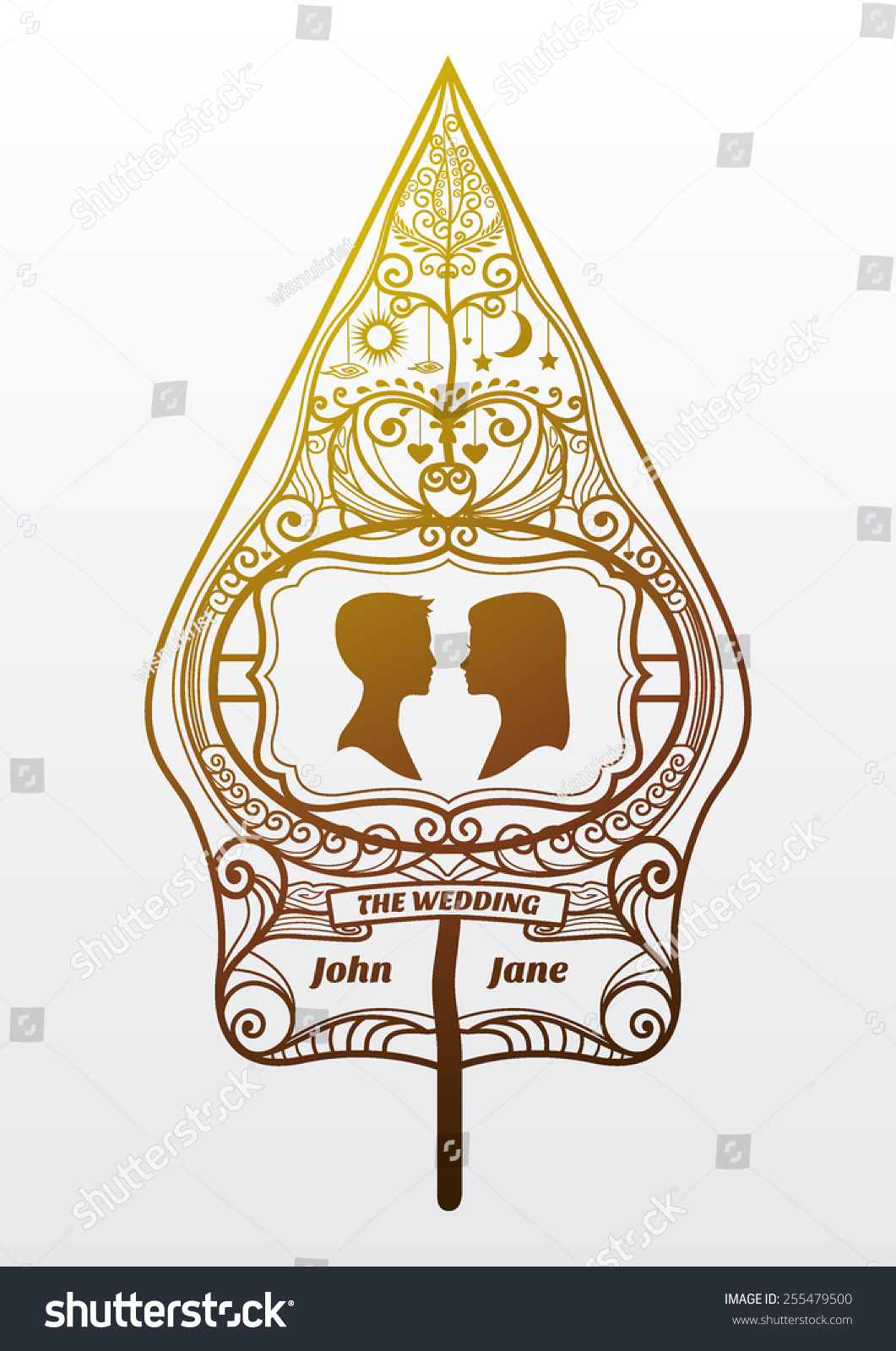 vector wedding javanese Symbol Vector Stock Use Gunungan Can Be Decorative