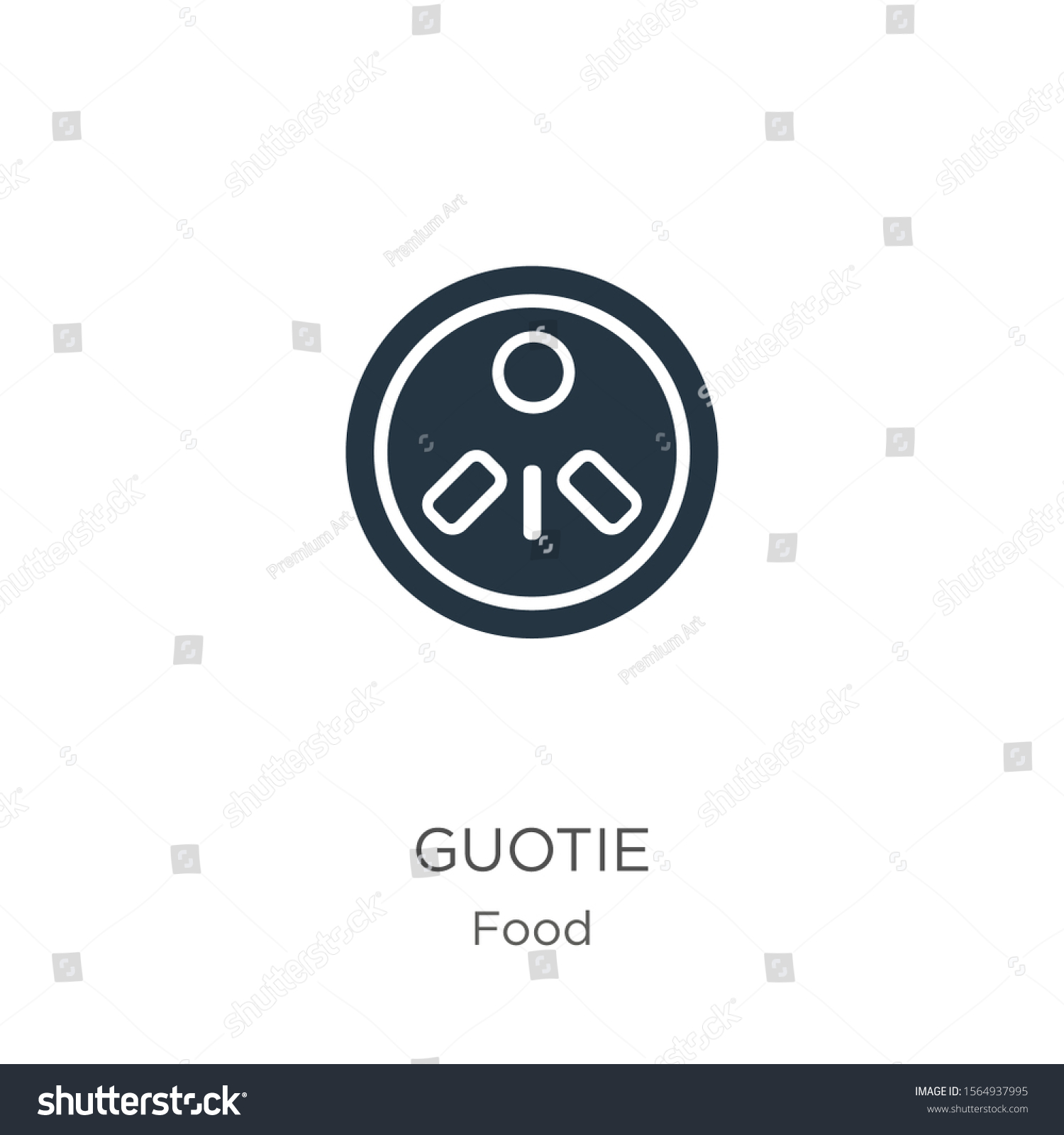 SVG of Guotie icon vector. Trendy flat guotie icon from food collection isolated on white background. Vector illustration can be used for web and mobile graphic design, logo, eps10 svg