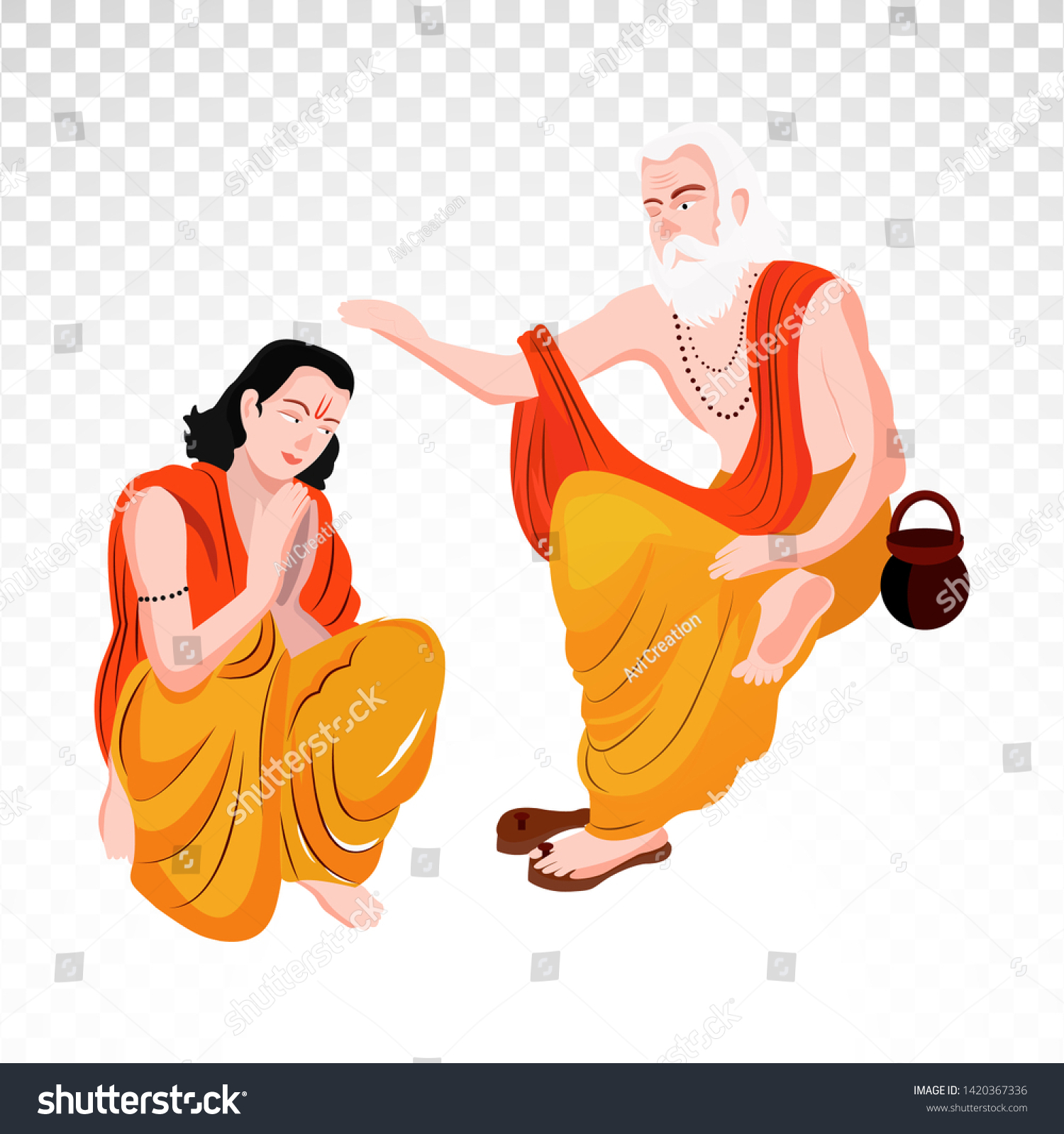 guru purnima charachter on png background stock vector royalty free 1420367336 https www shutterstock com image vector guru purnima charachter on png background 1420367336