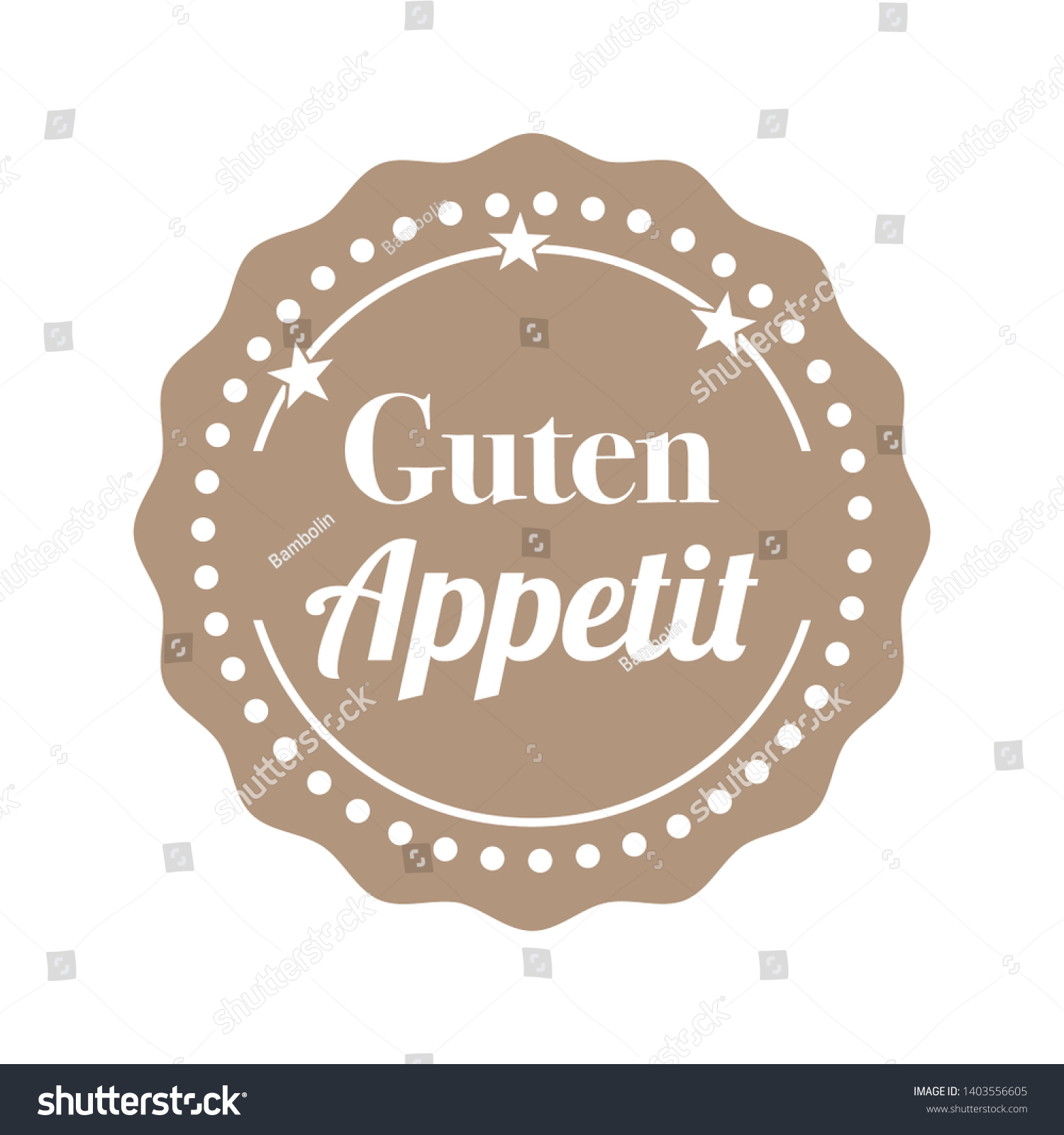 Guten Appetit German Enjoy Your Meal Stock Vector Royalty Free