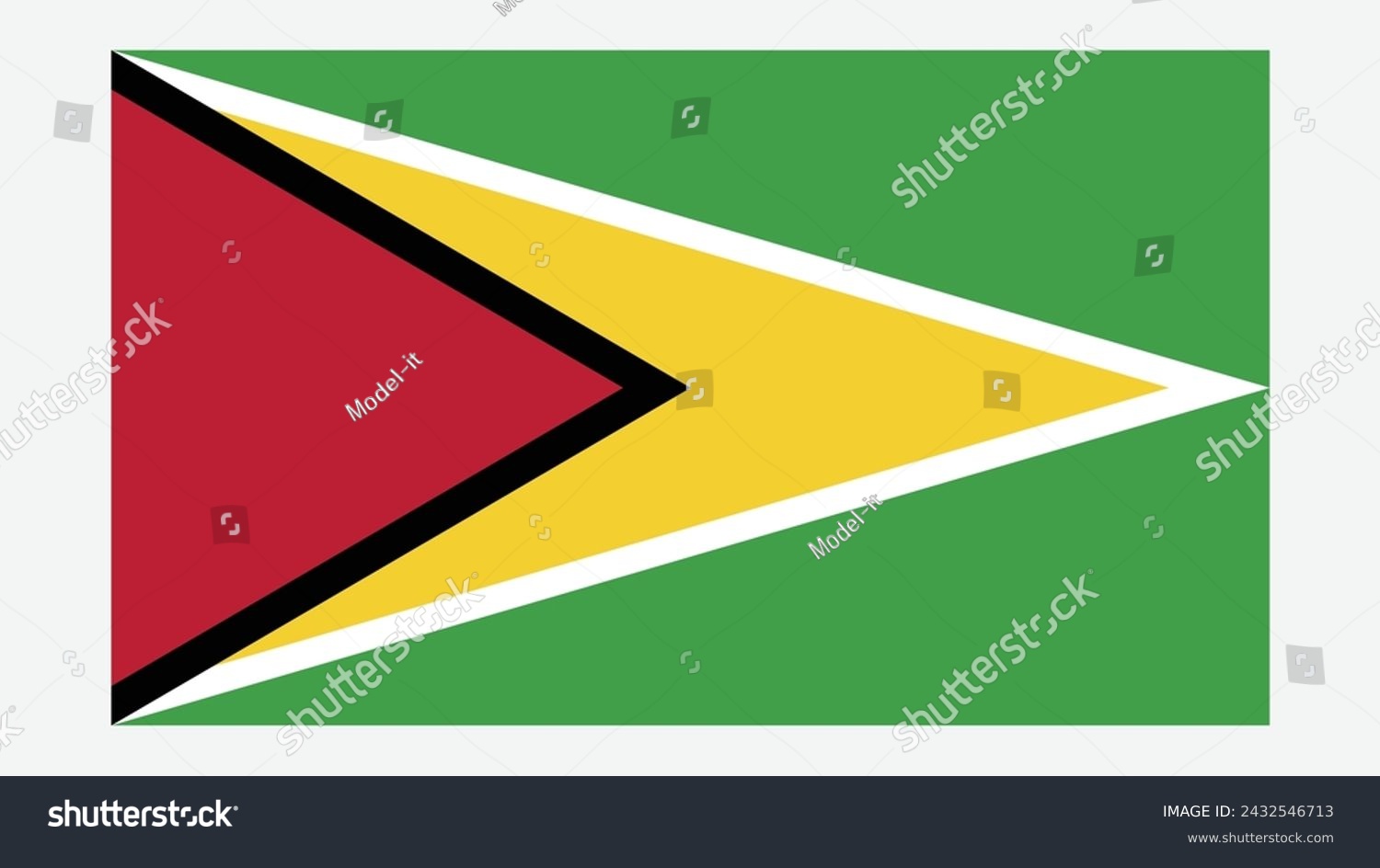 SVG of GUYANA Flag with Original color svg