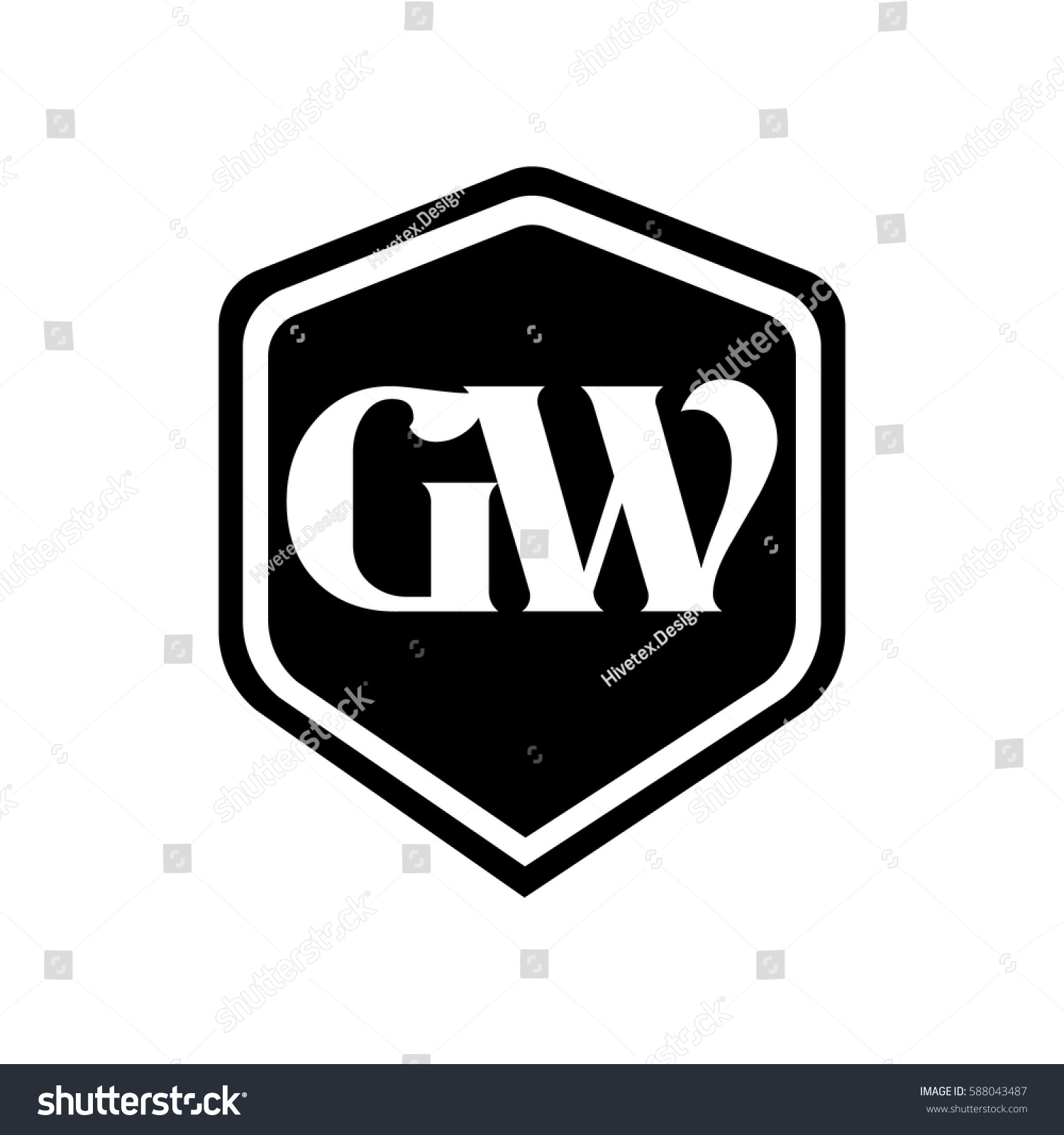 Gw Logo Stock Vector (Royalty Free) 588043487 | Shutterstock