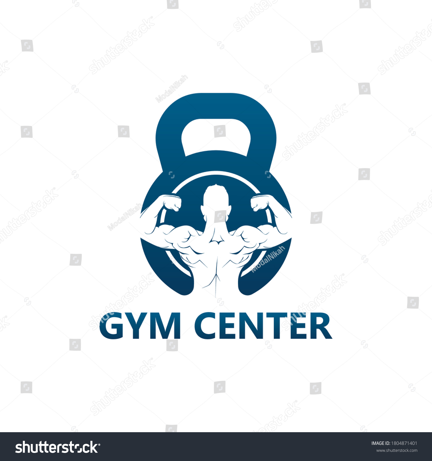 Gym Center Logo Template Design Vector Stock Vector (Royalty Free ...