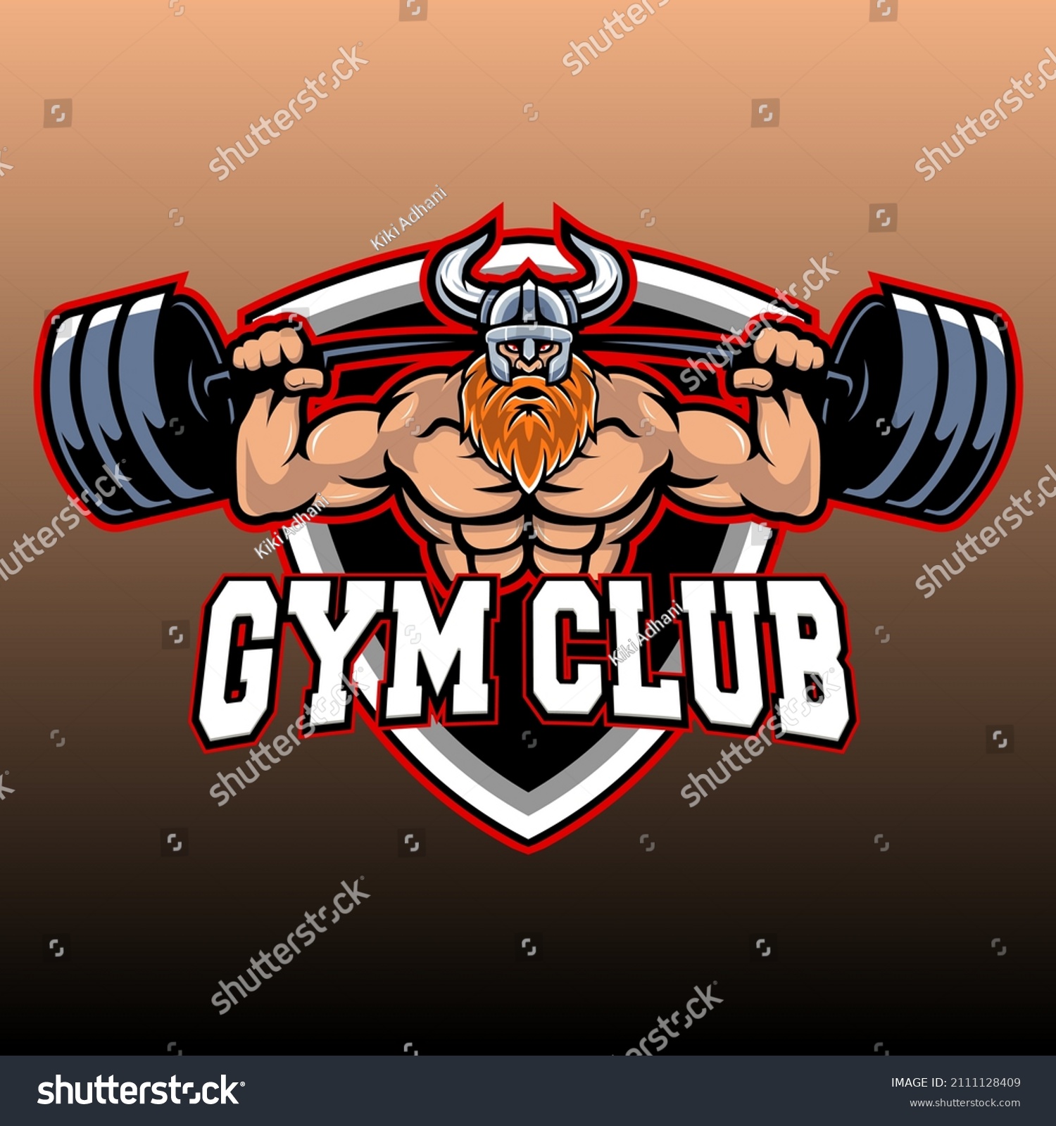 Gym Club Logo Esports Mascot Stock Vector (royalty Free) 2111128409 