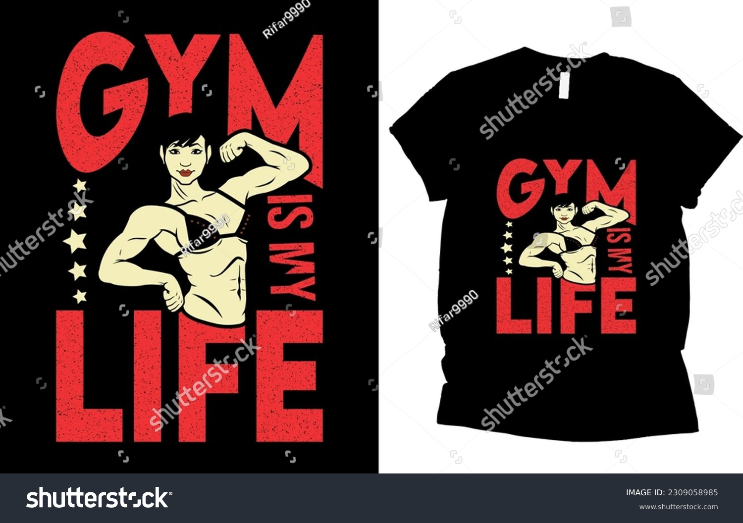 SVG of GYM Is my life ]Design.Fitness Jim SVG And T-shirt Design gym t-shirt and poster vector design template. Workout motivational typography. svg