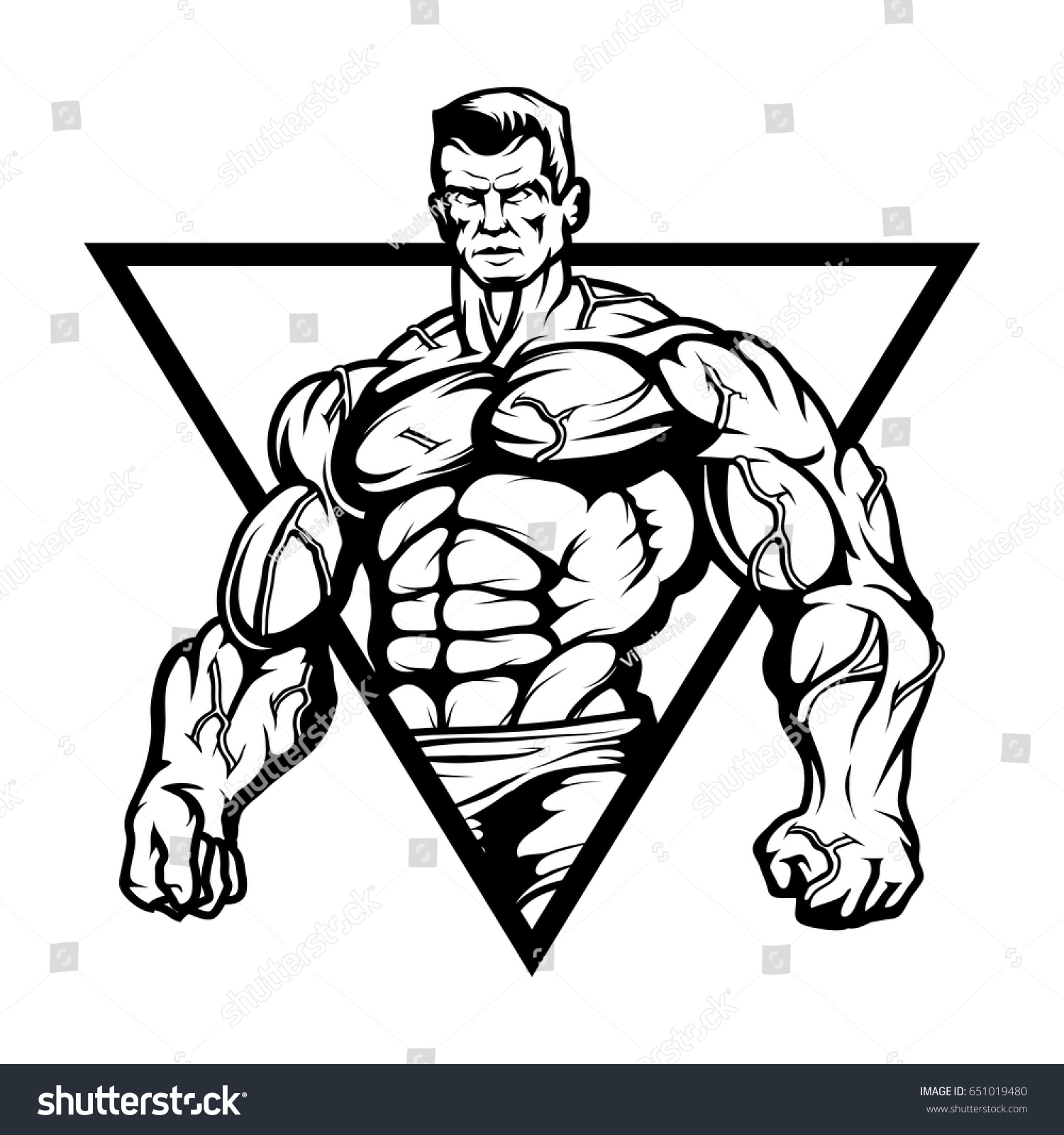 Gym Logobodybuilder Muscular Bodysexy Man Beautiful: Vector Có Sẵn (Miễn  Phí Bản Quyền) 651019480 | Shutterstock