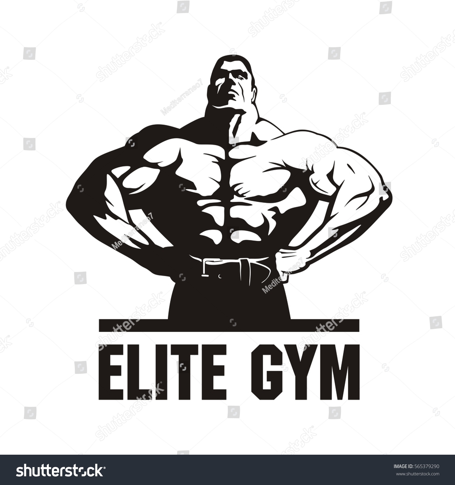 Gym Logo Vector Fitness Club Logo Stock Vector 565379290