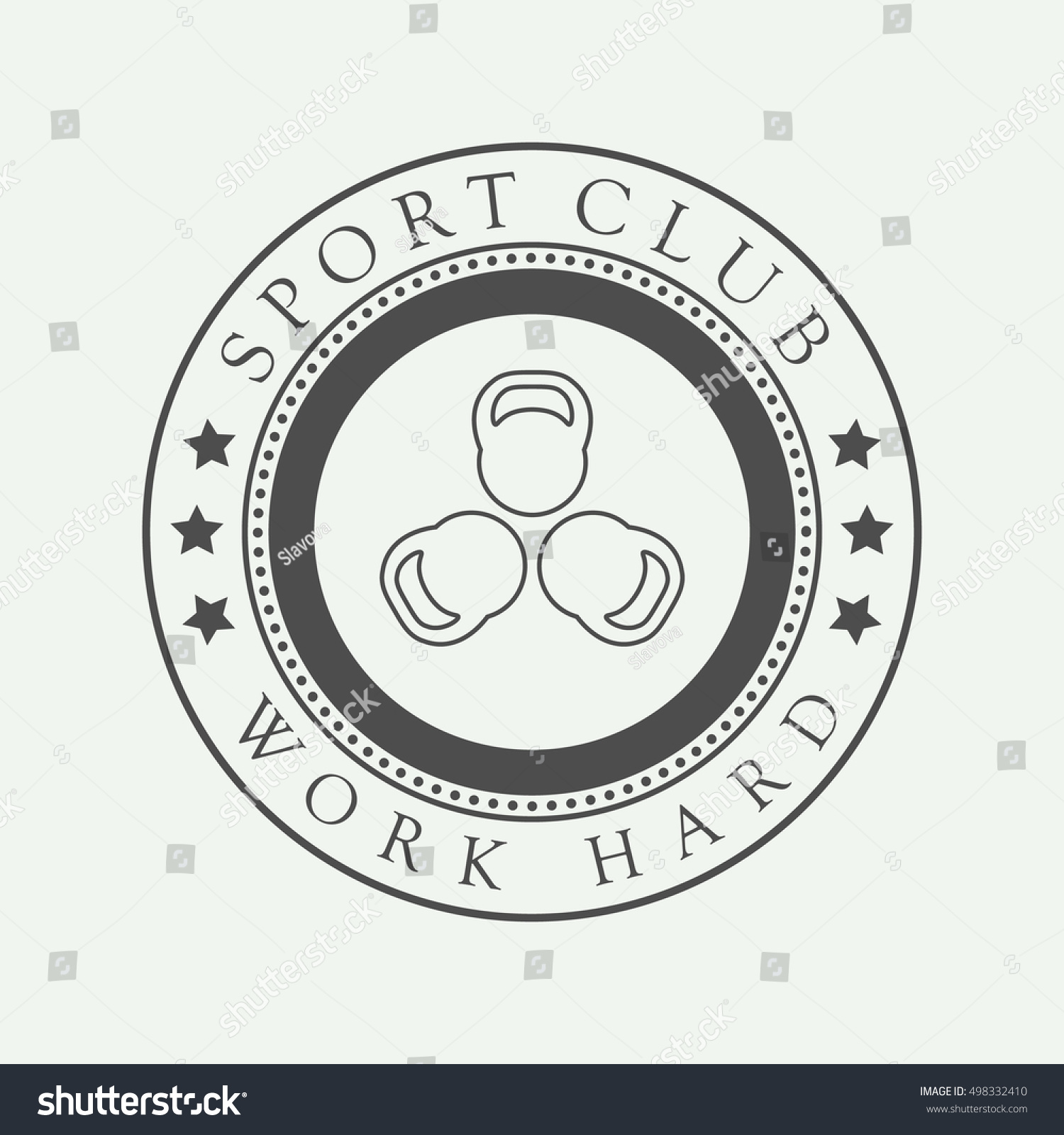 Gym Logos Labels Slogans Vintage Style Stock Vector Royalty Free