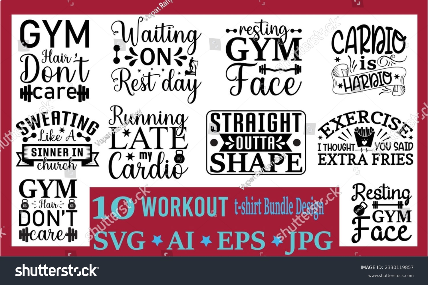 SVG of GYM Quotes Svg bundle,Workout T Shirt Bundle svg