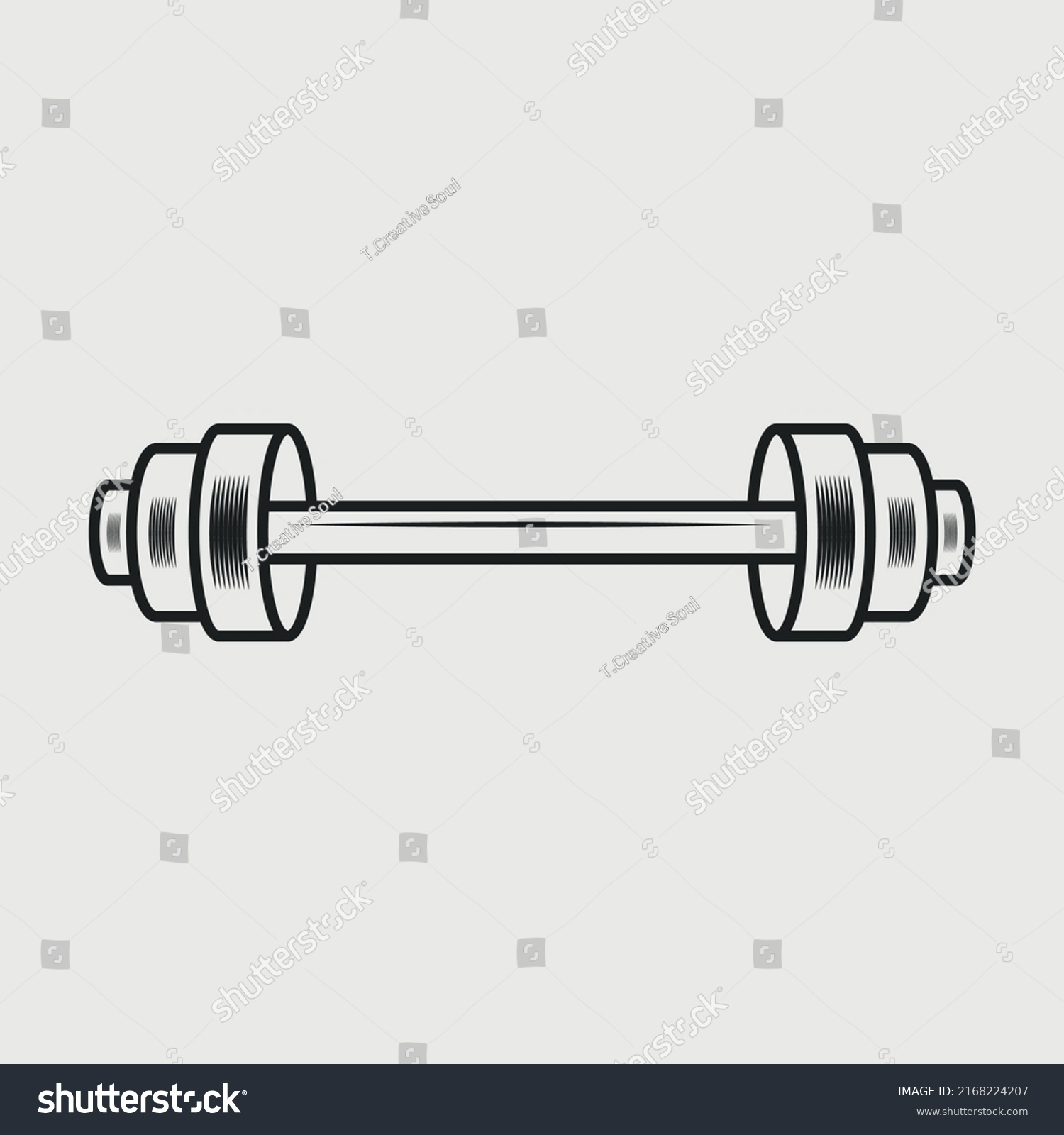 Gym Weight Outline Svg Bundle Cut Stock Vector (Royalty Free ...