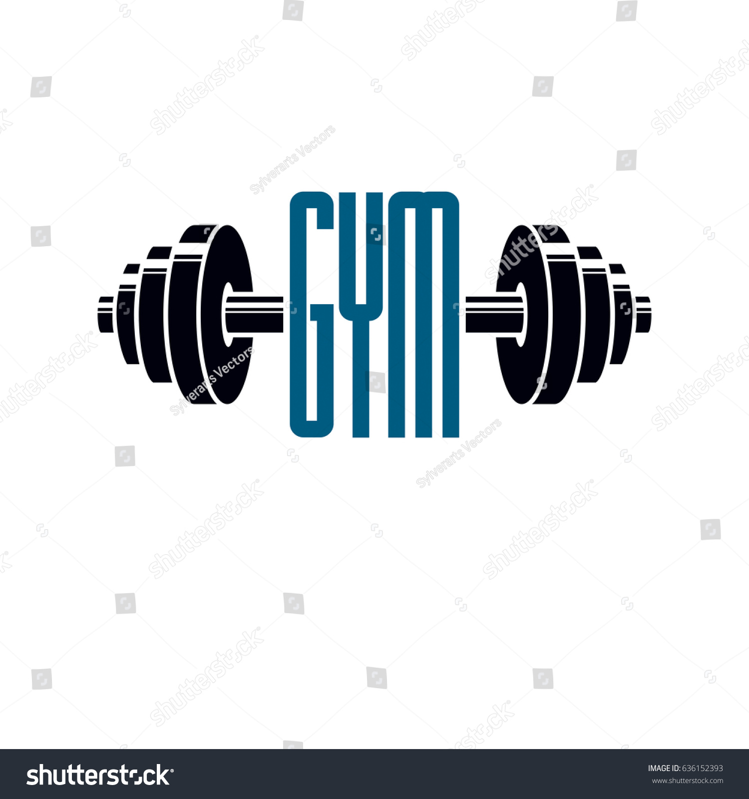 Gym Weightlifting Fitness Sport Club Logo Stock Vector (Royalty Free ...