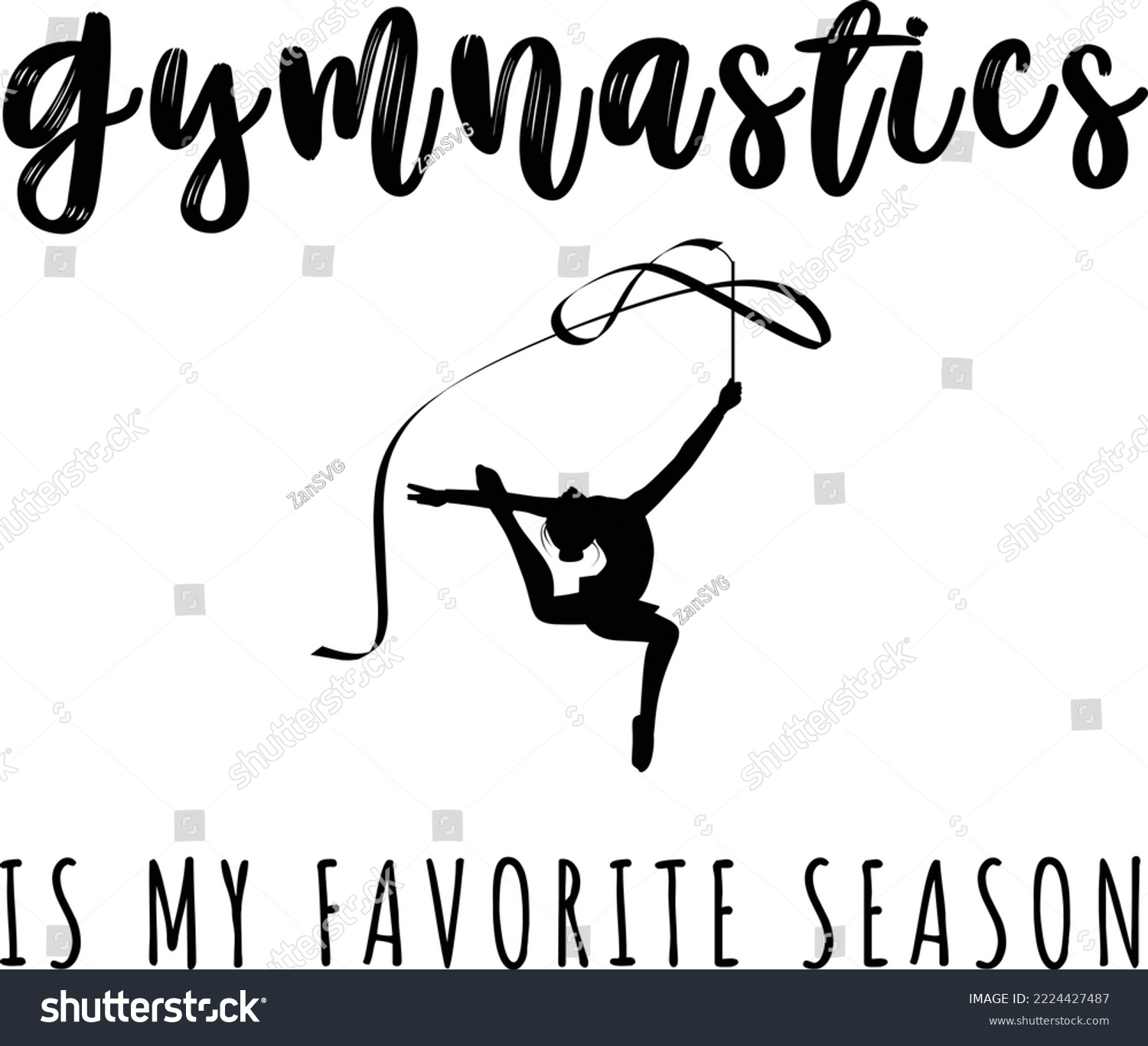 SVG of Gymnastics is my favorite season vector file, Gymnastics svg design svg