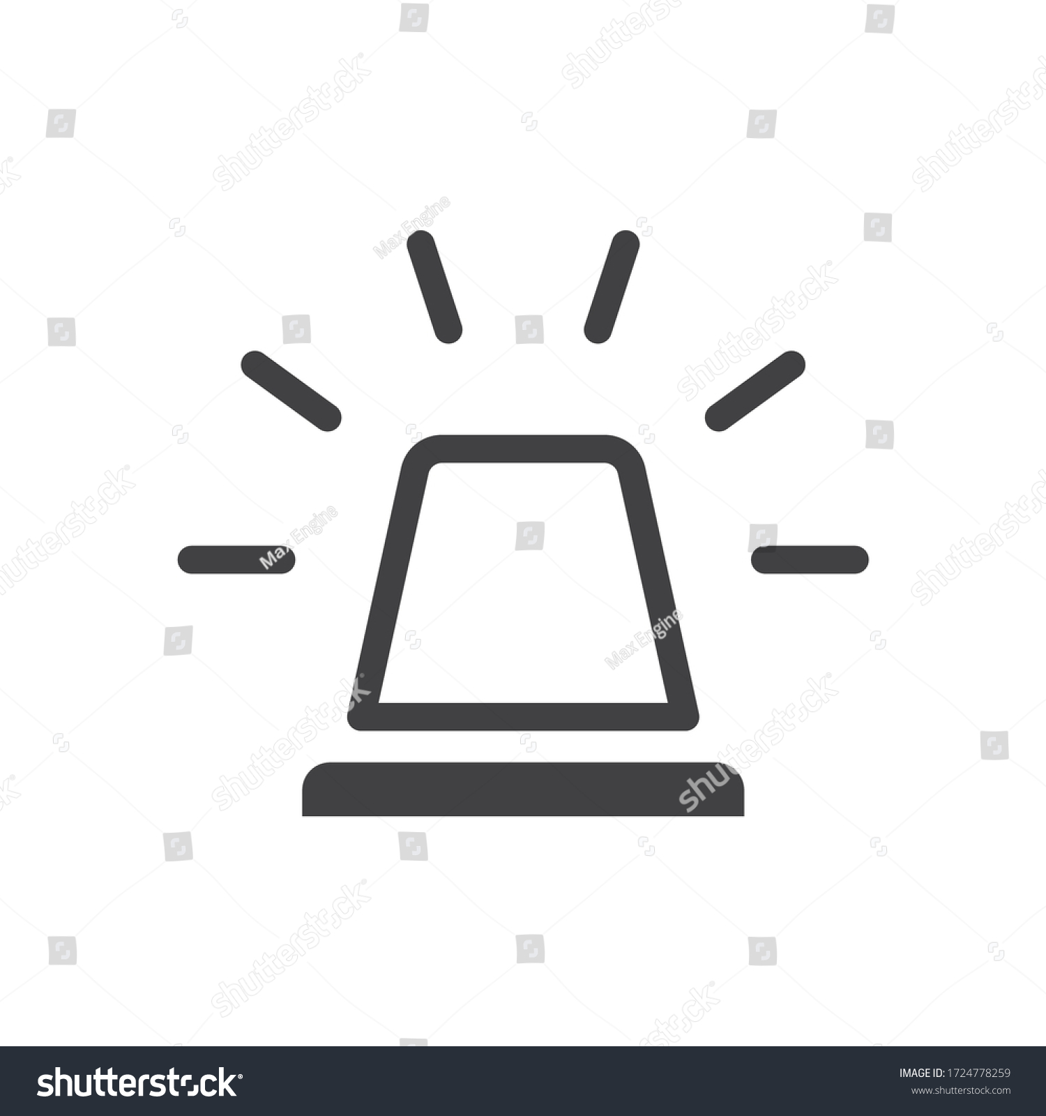 Gyrophare Icon Gyrophare Sign Design Siren Stock Vector (Royalty Free ...