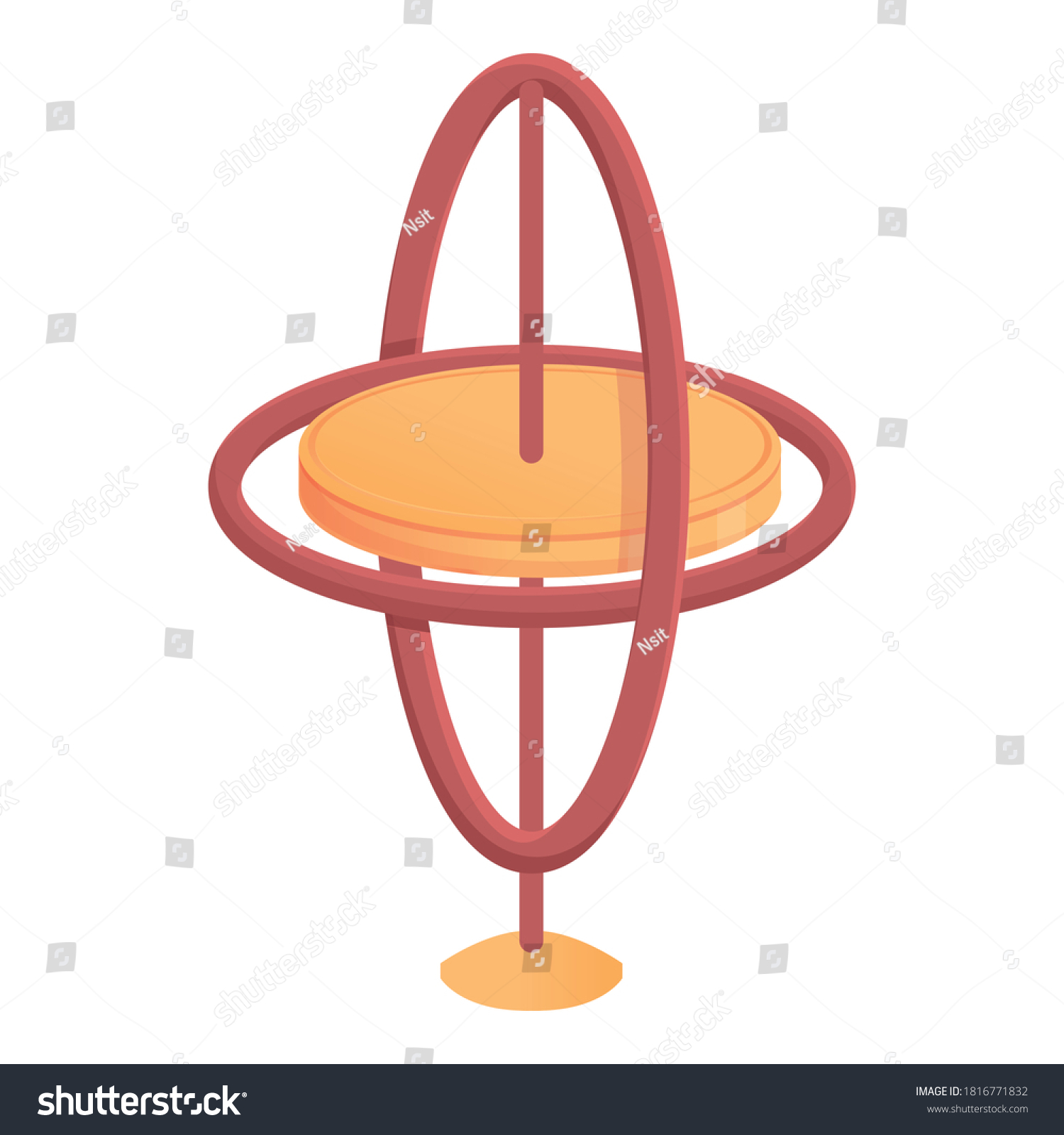 Icono Aeroespacial Giroscopio Dibujo Del Icono Vector De Stock Libre