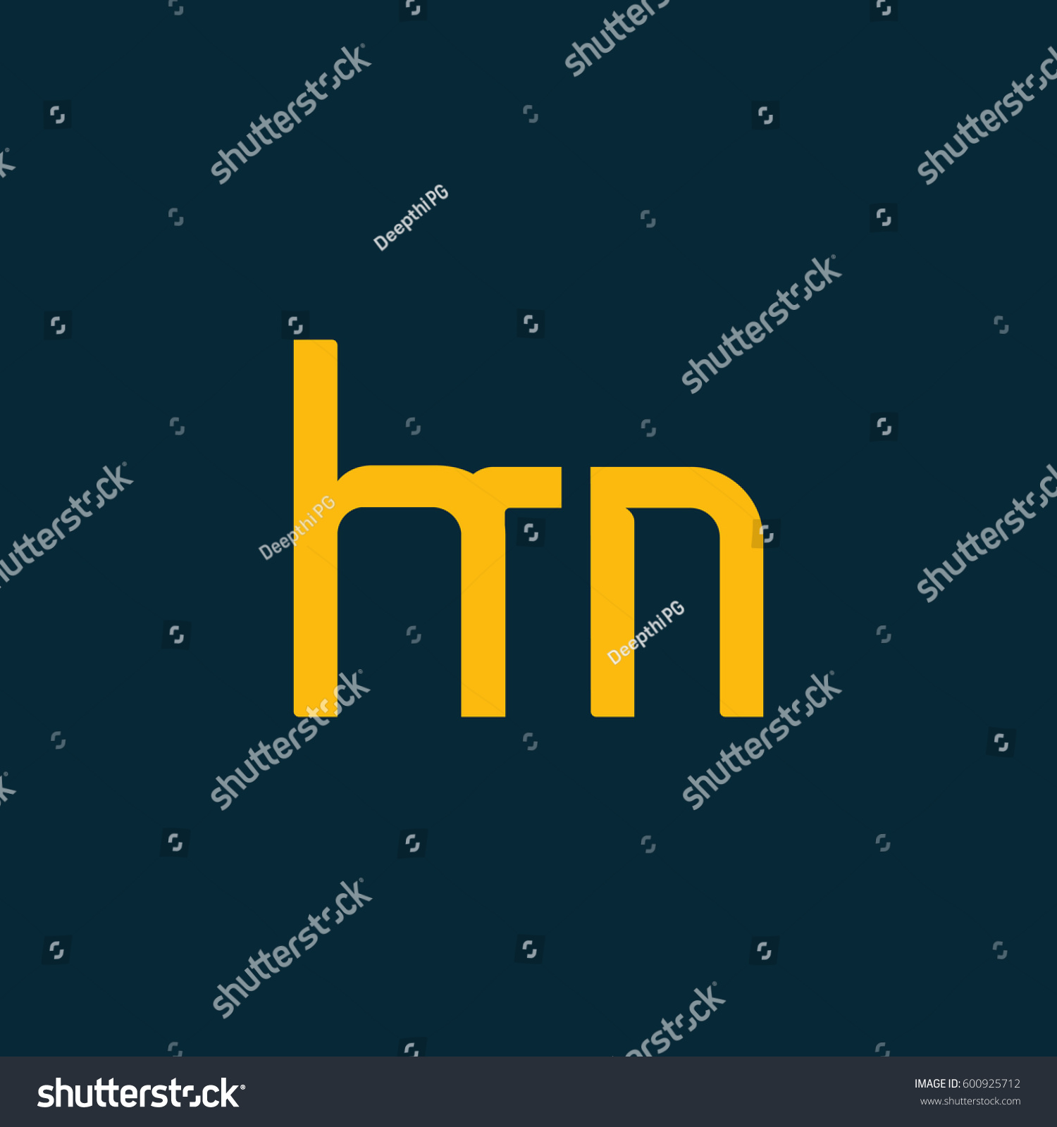 H M Letter Logo Design Vector Stock Vector 600925712 Shutterstock