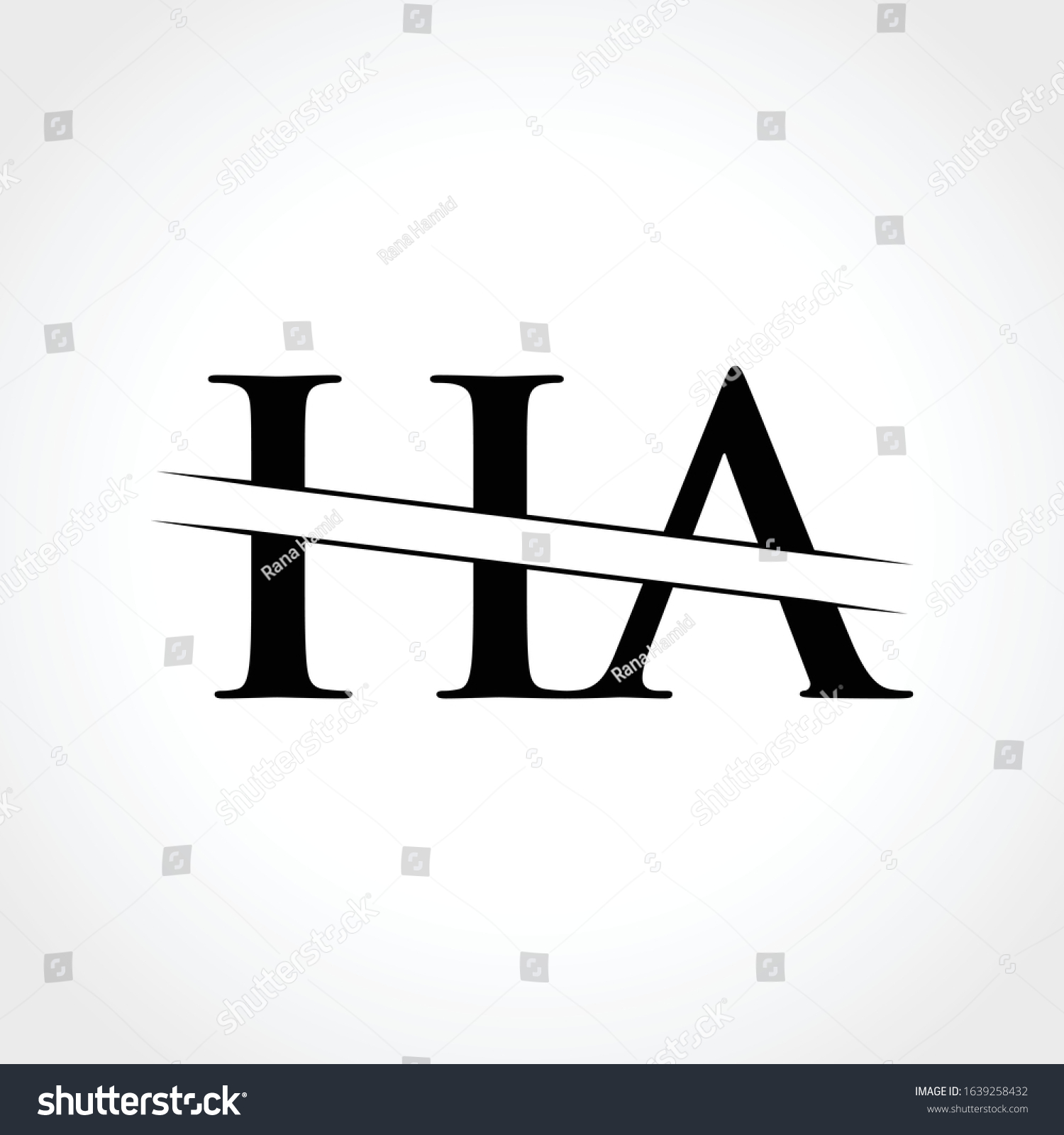 Ha Logo Design Vector Template Initial Stock Vector (Royalty Free ...