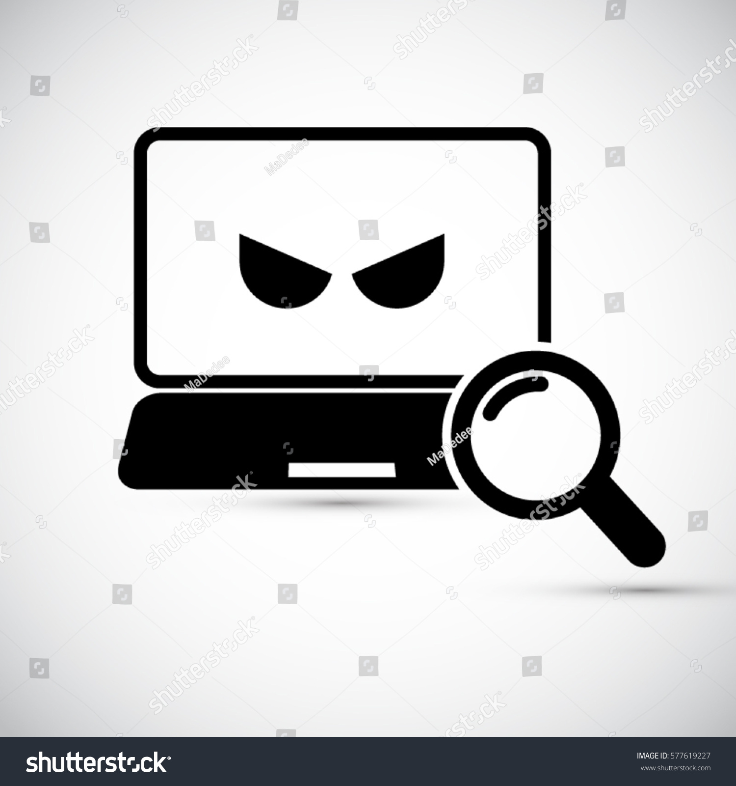 SVG of Hacker detection sign. EPS10 vector icon. svg