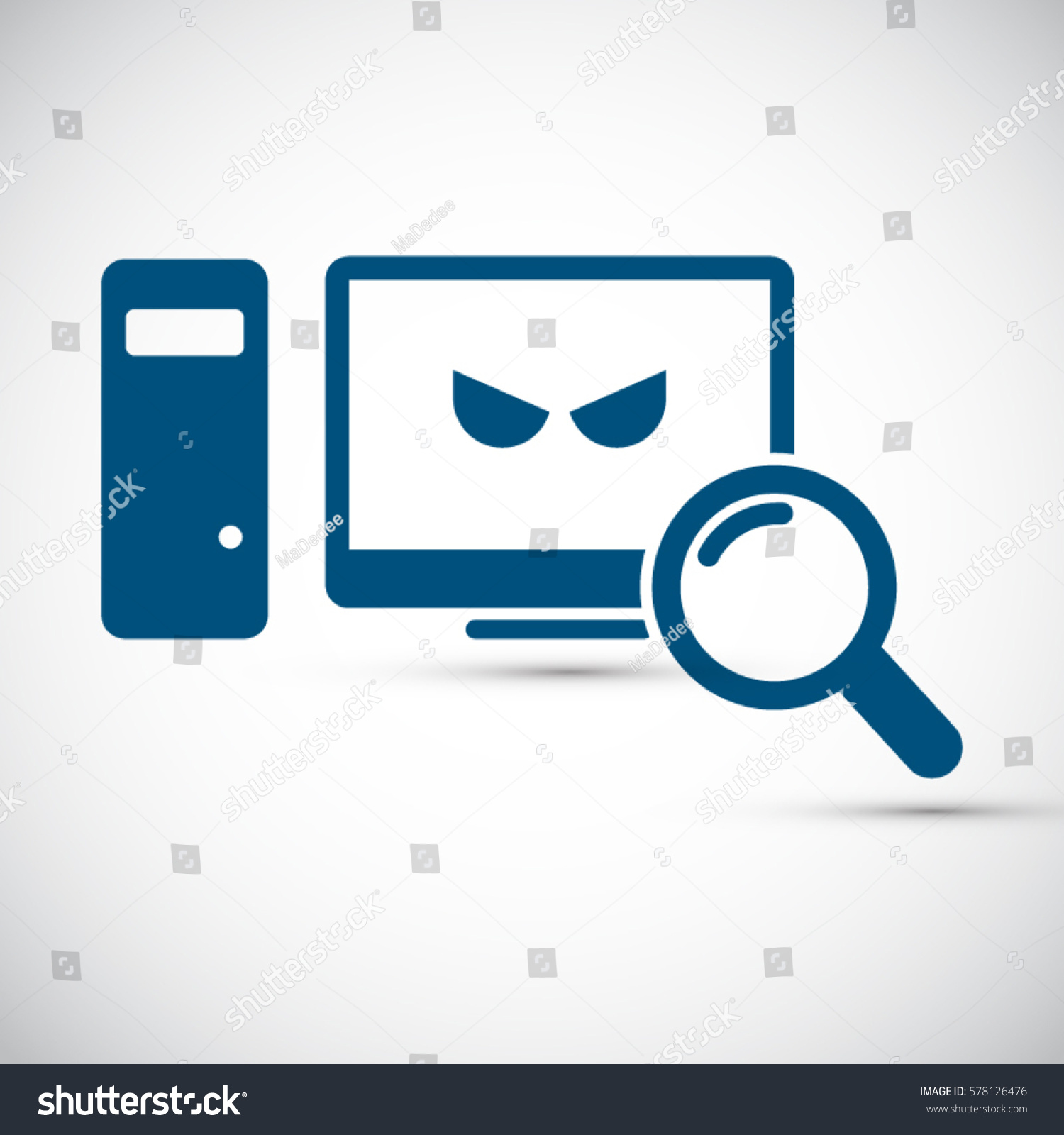 SVG of Hacker detection sign. EPS10 vector icon. svg