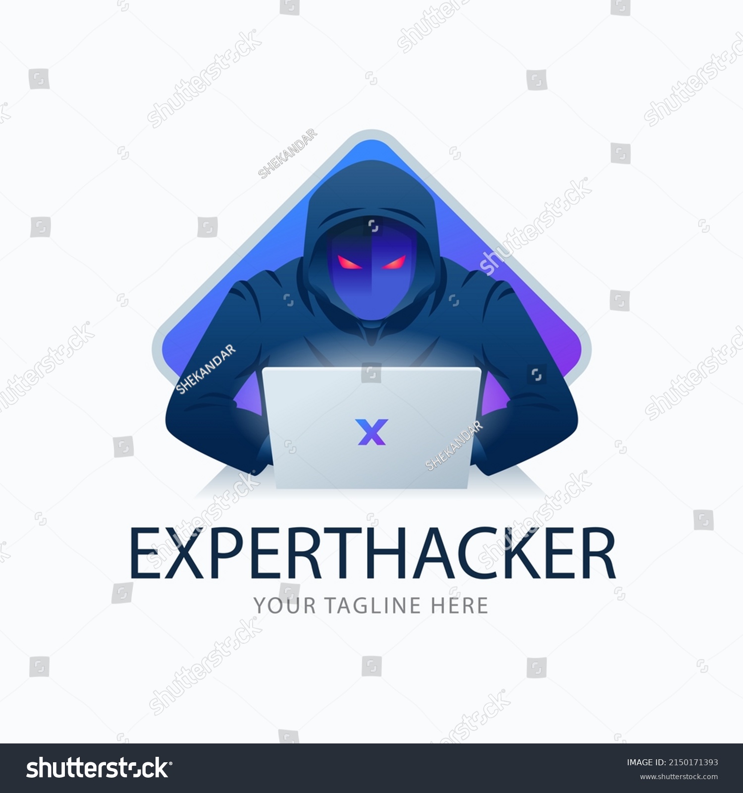 Hacker Logo Design Anonymous Incognito Mystery Stock Vector Royalty Free Shutterstock