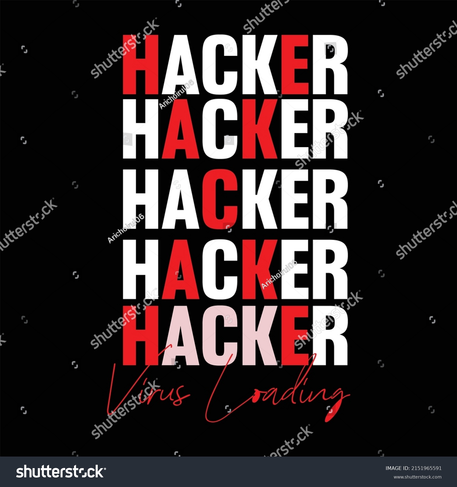 Hacker Slogan Typography Graphic Motivation Tshirt Stock Vector
