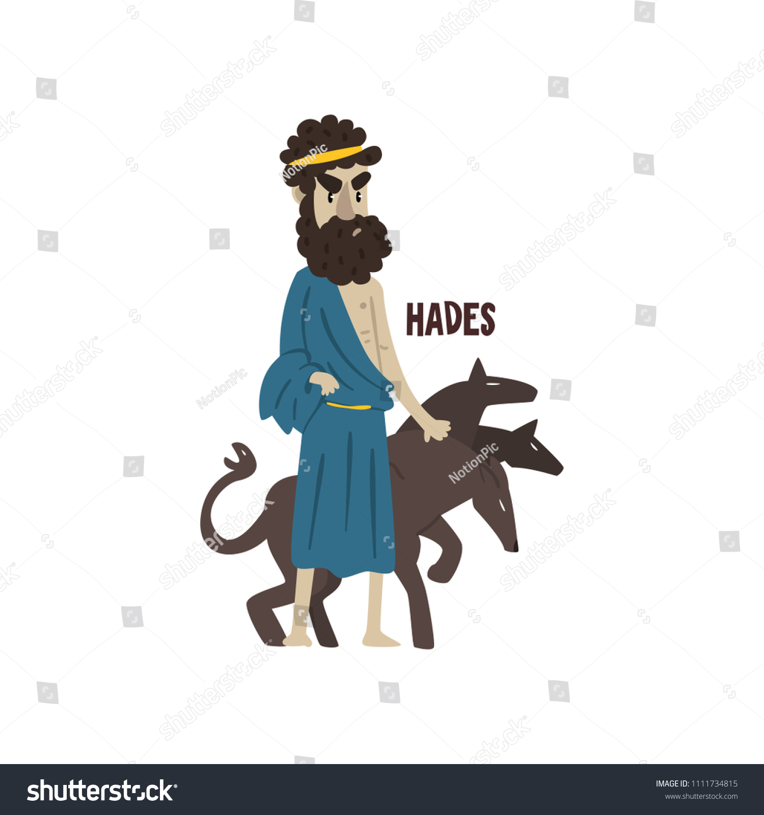 Hades Greek God Ancient Greece Mythology Stock Vector (Royalty Free ...