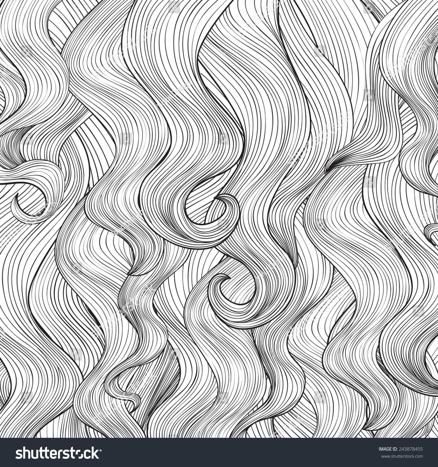 Hair Background Stock Vector Illustration 243878455 : Shutterstock