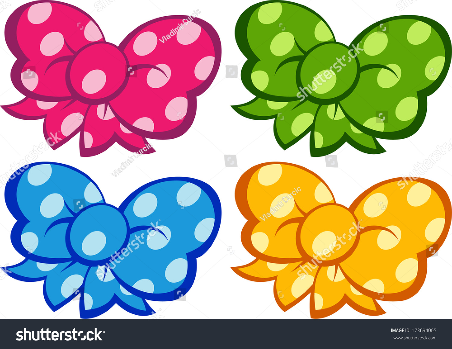 Hair Bow Stock Vector Illustration 173694005 : Shutterstock