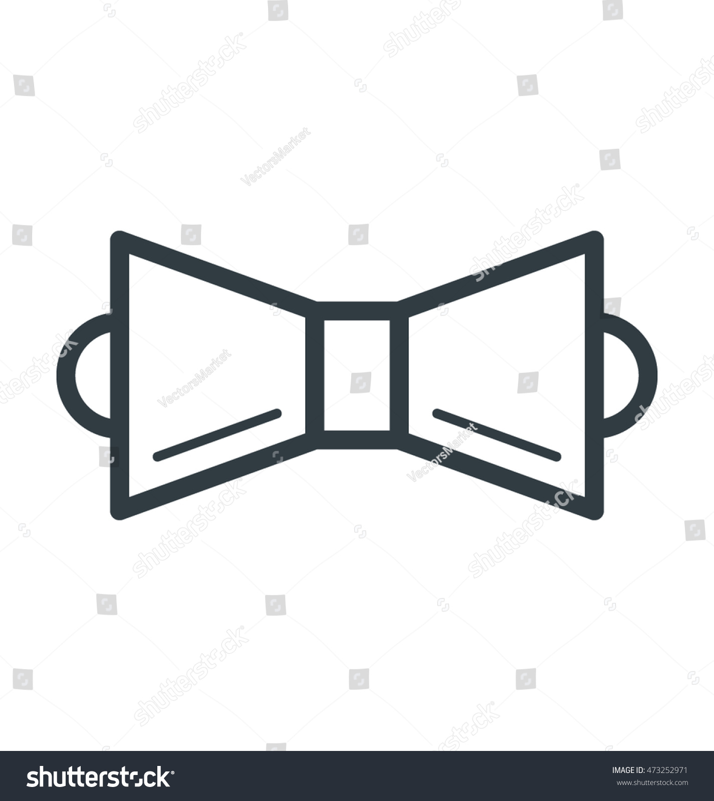 Hair Bow Colored Vector Icon - 473252971 : Shutterstock