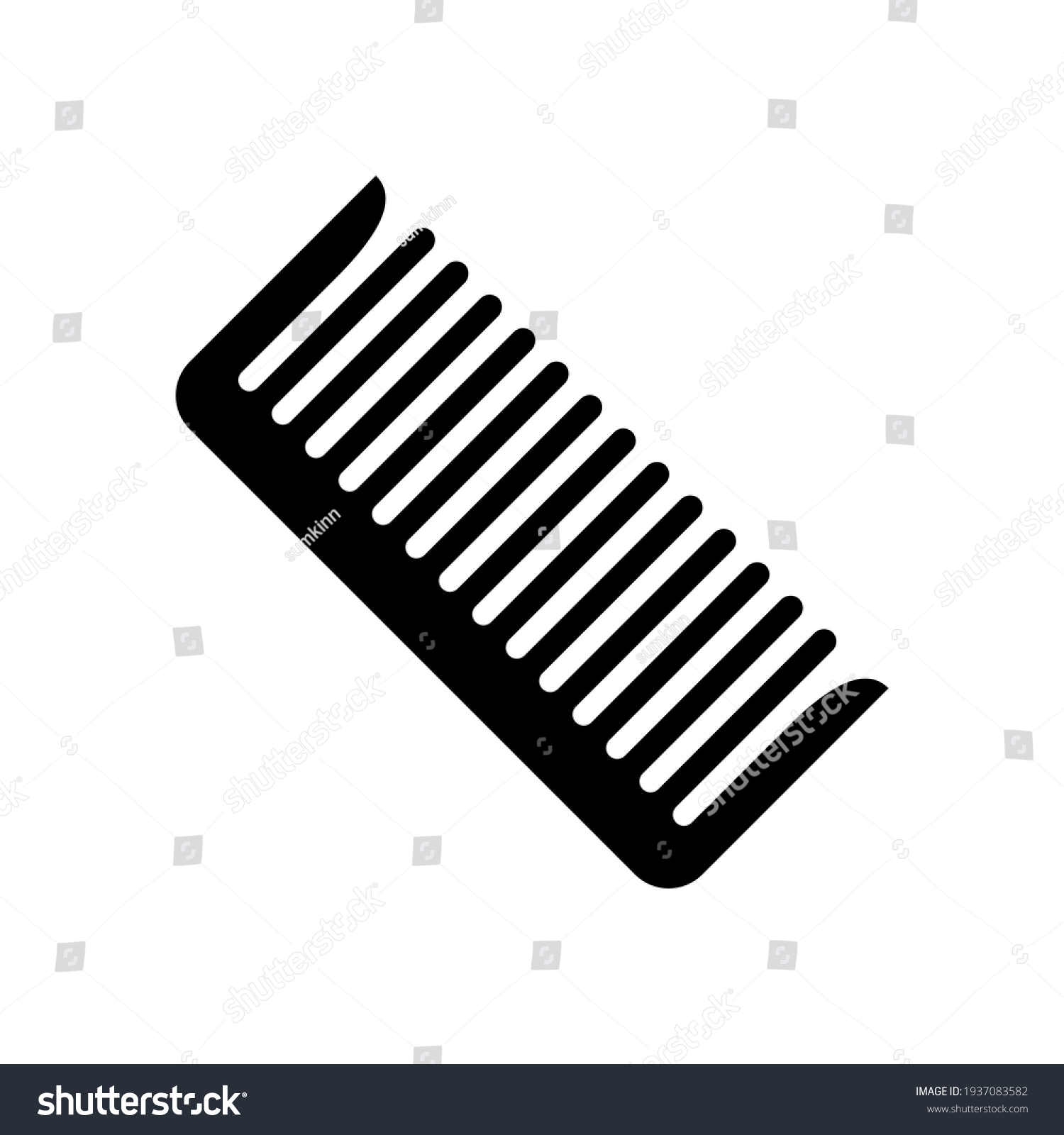 Hair Combs Vector Icon Hairbrush Silhouette Stock Vector Royalty Free 1937083582 Shutterstock