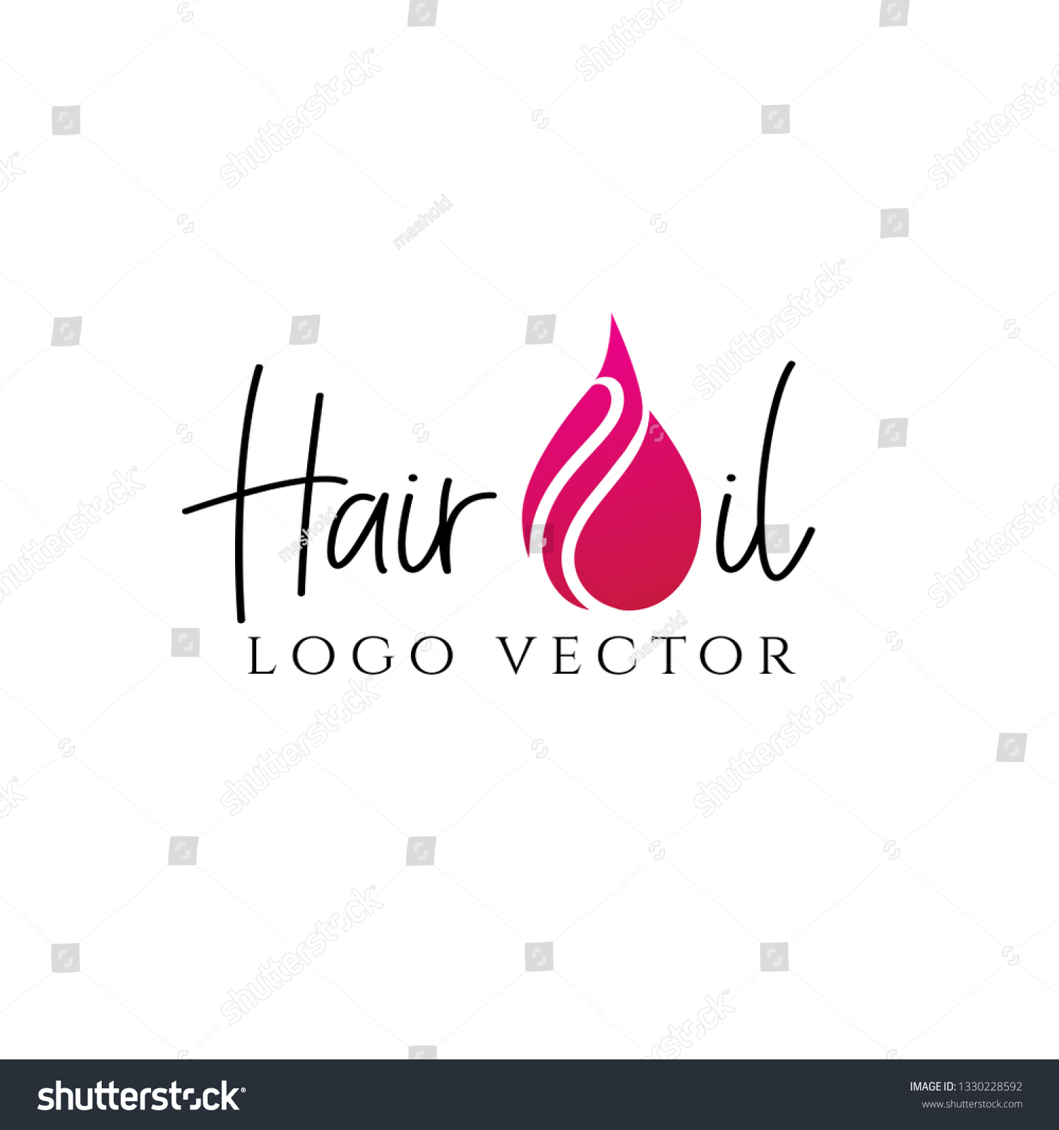 Hair Oil Essential Logo Drop Oil Stock Vector (Royalty Free) 1330228592