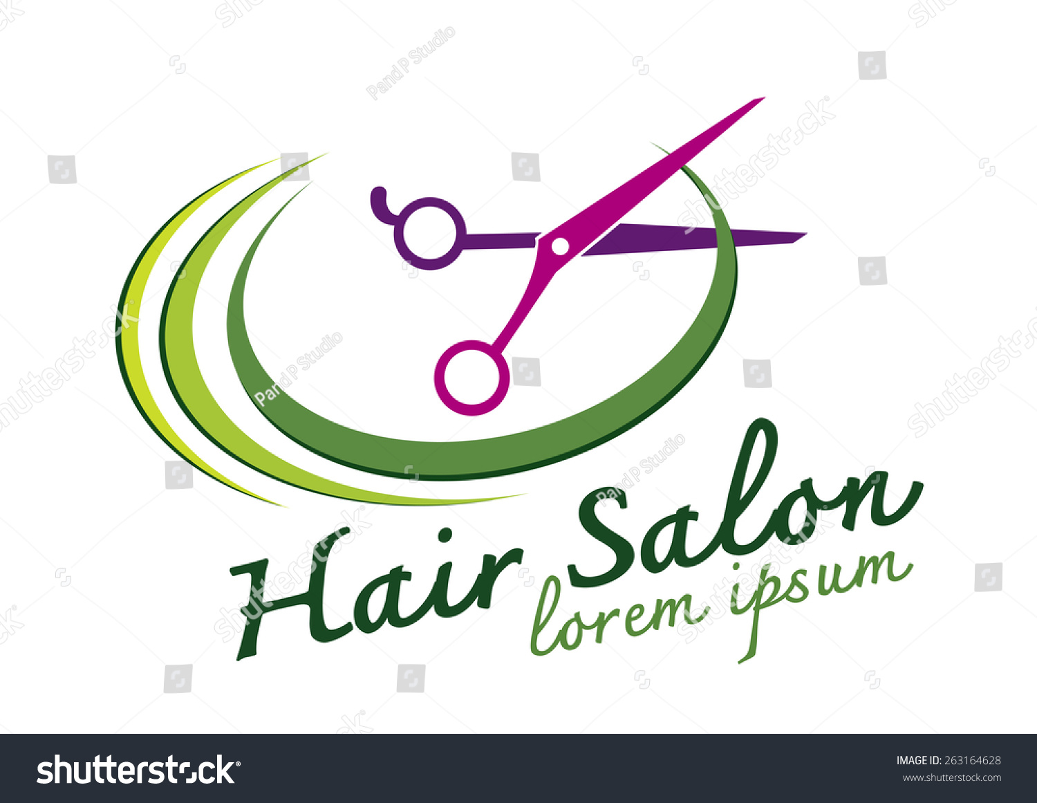 Stock Vector Hair Salon Design Vector Illustrator 263164628 