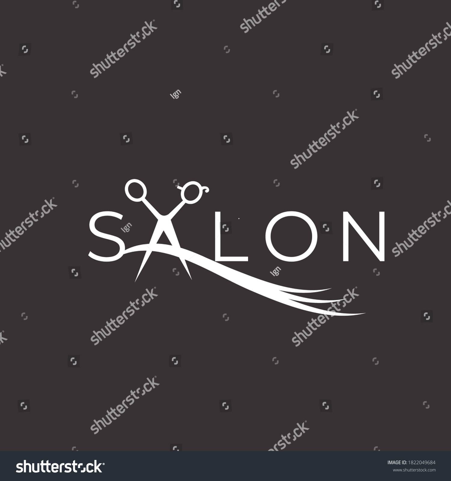 Hair Salon Vector Logo Hair Stylist Stock Vector (Royalty Free) 1822049684