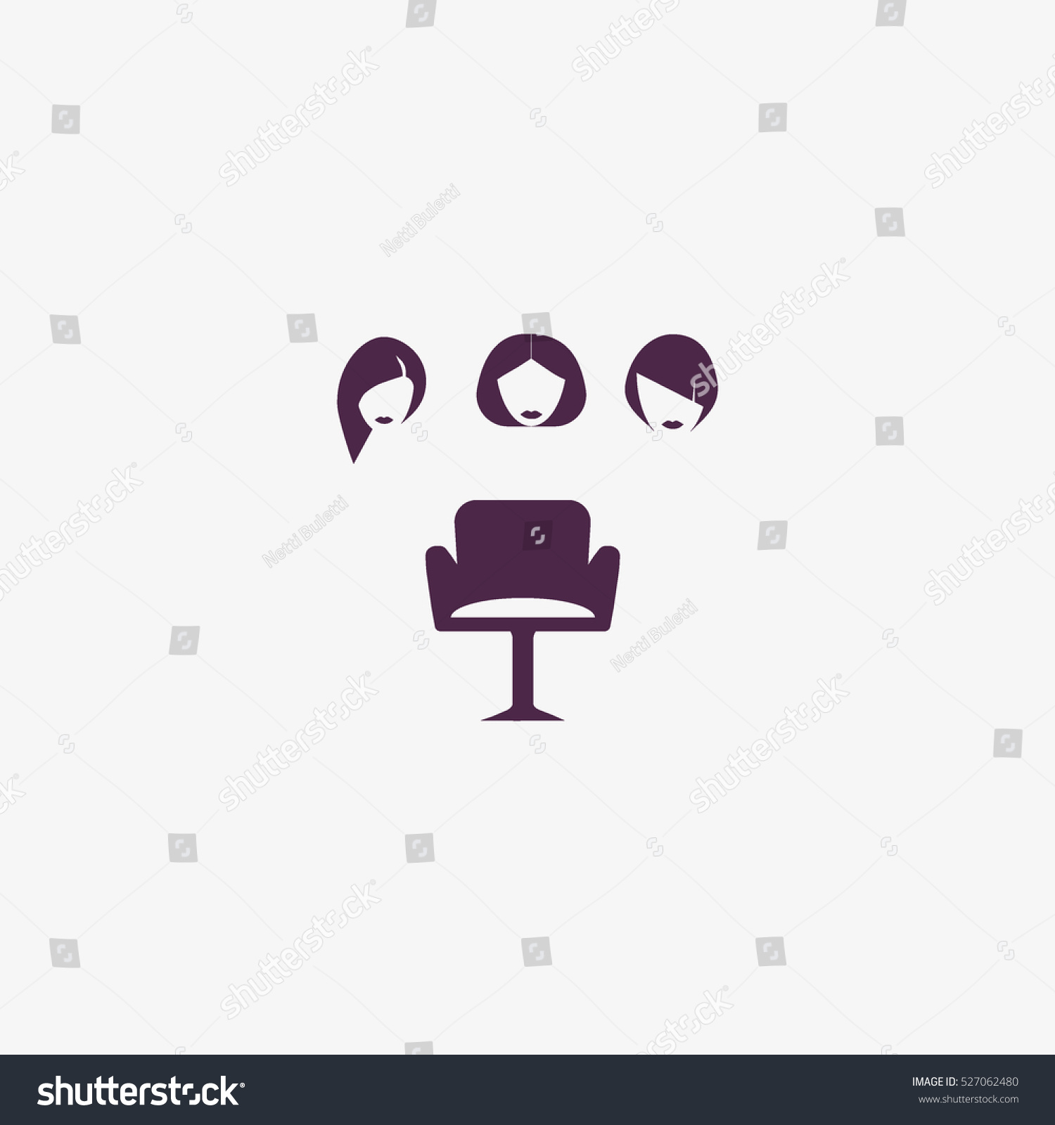 Hairdresser Beauty Salon Icon Stock Vector 527062480 - Shutterstock